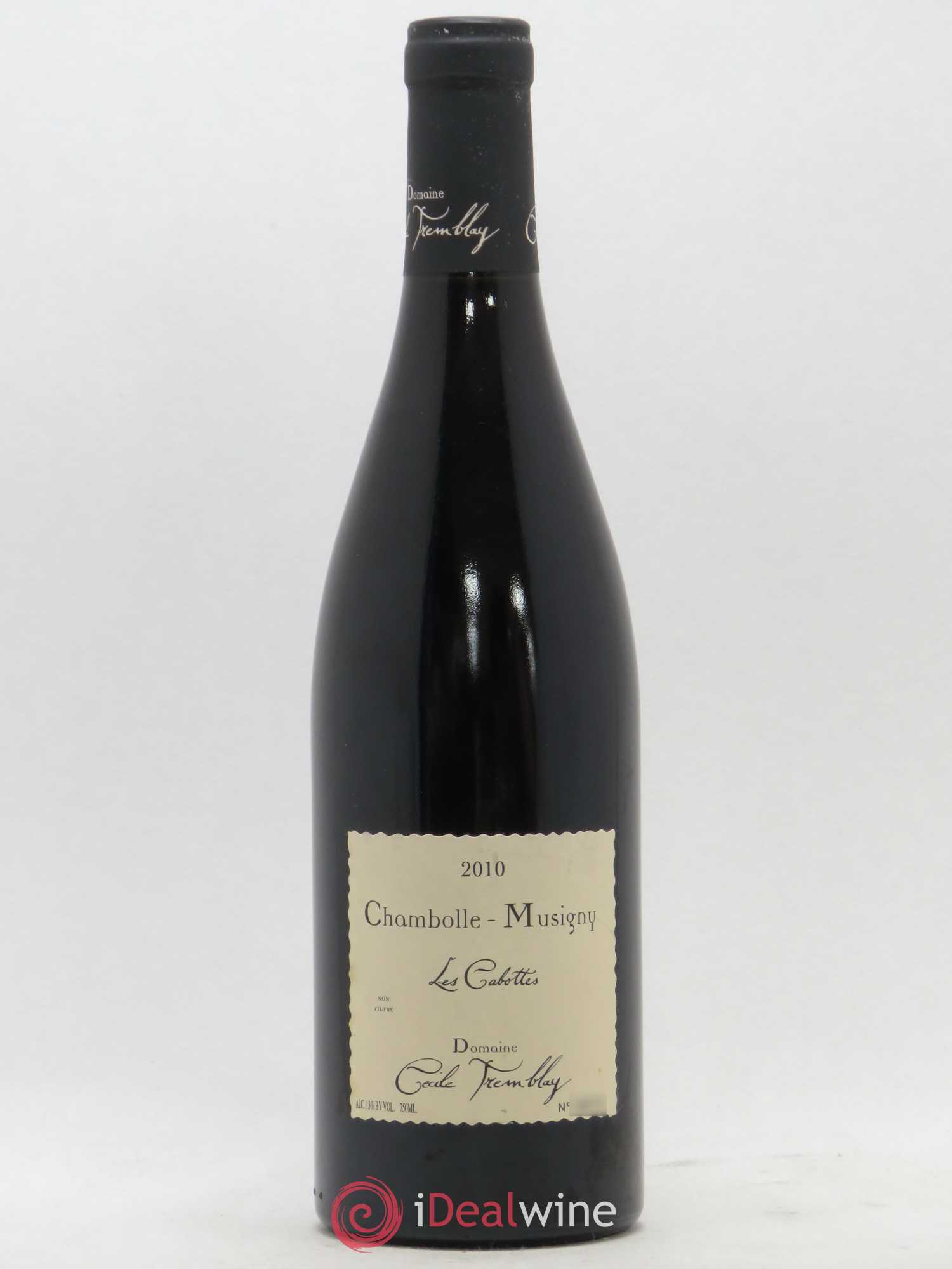 Chambolle-Musigny Les Cabottes Cécile Tremblay 2010 - Lot de 1 bouteille - 0