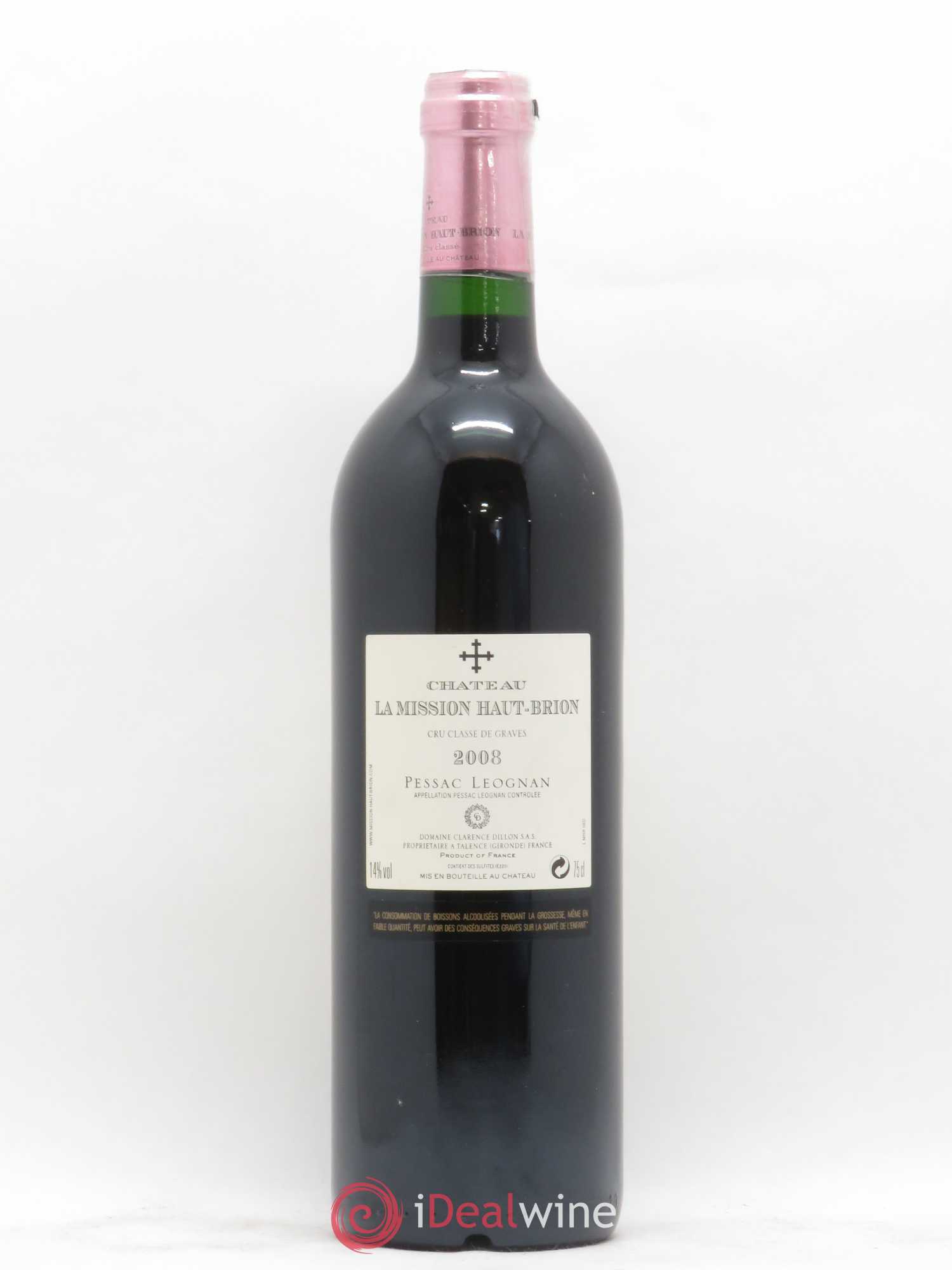 Château la Mission Haut-Brion Cru Classé de Graves 2008 - Lot de 1 bouteille - 1