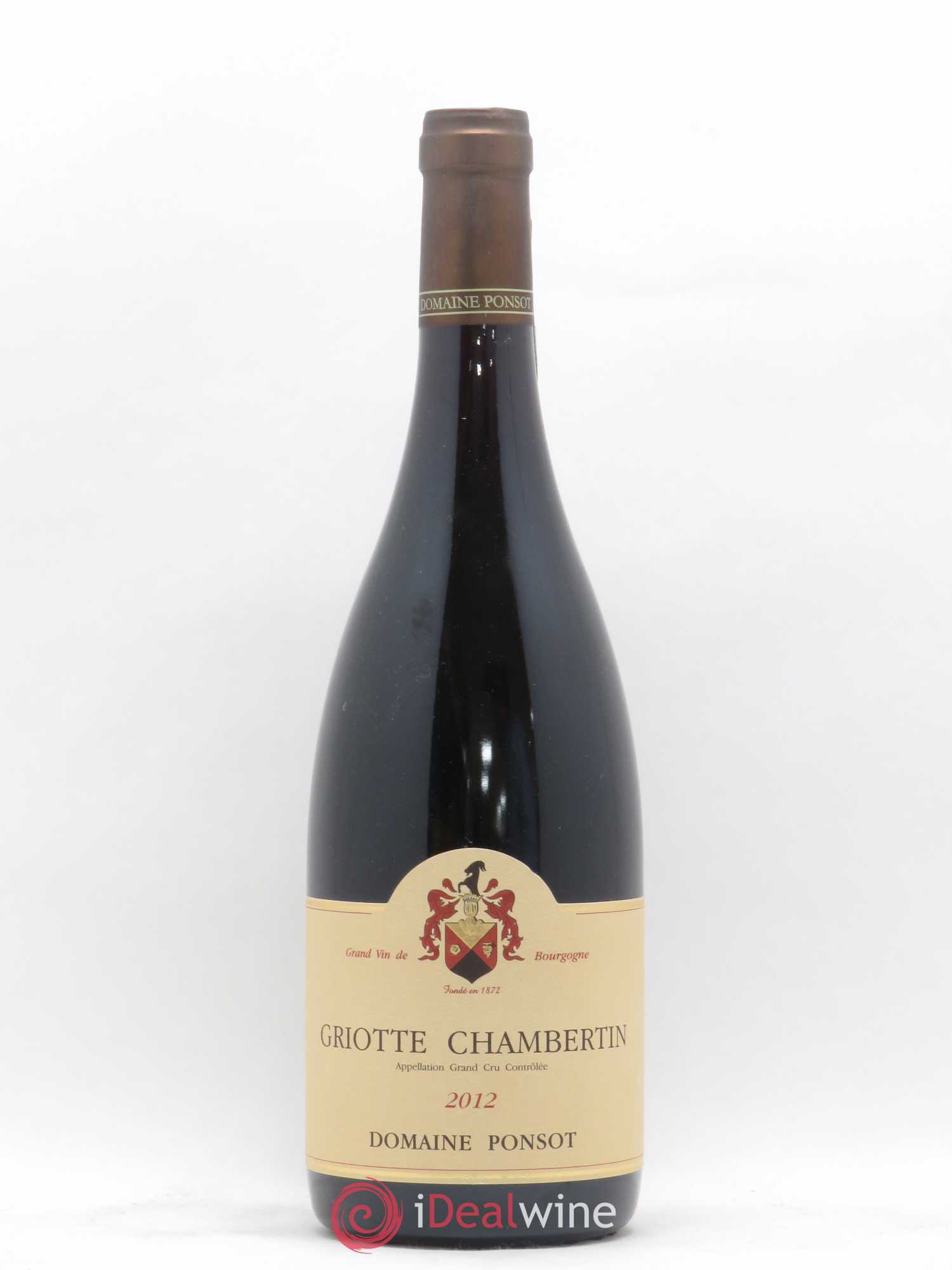 Griotte-Chambertin Grand Cru Ponsot (Domaine) 2012 - Lot de 1 bouteille - 0