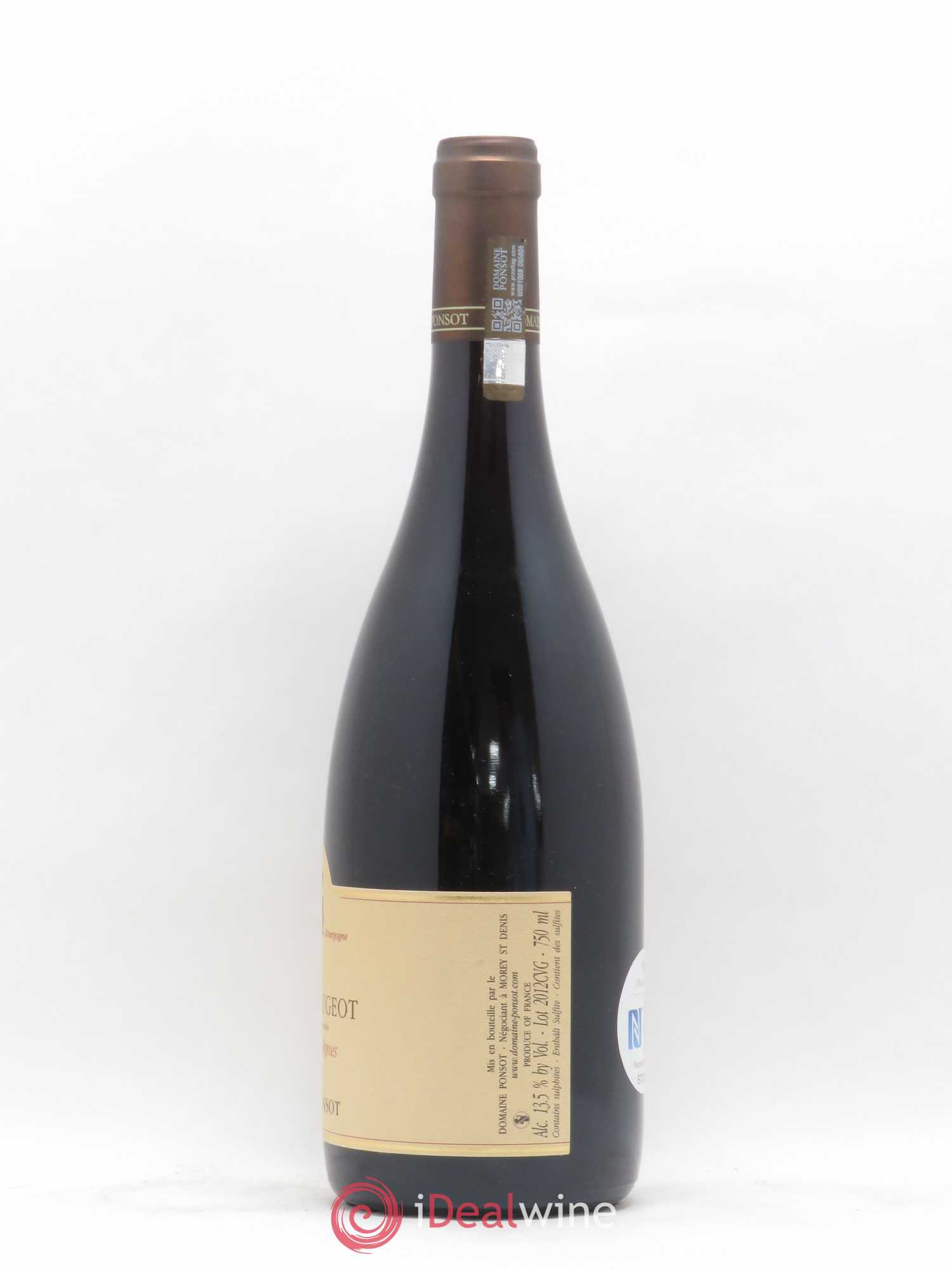 Clos de Vougeot Grand Cru Ponsot (Domaine) Cuvée Vieilles Vignes 2012 - Lot de 1 bouteille - 1