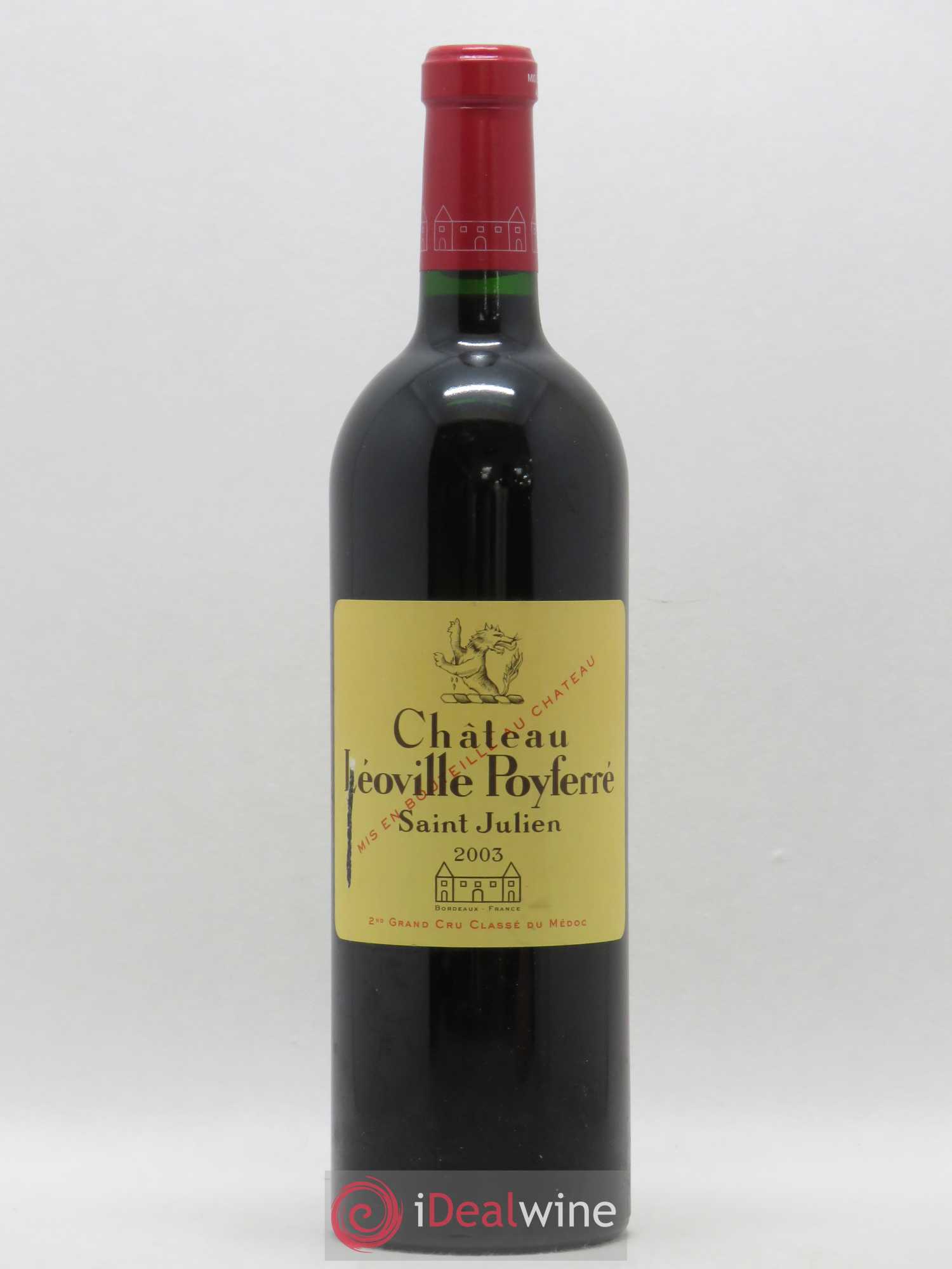 Château Léoville Poyferré 2ème Grand Cru Classé 2003 - Lot de 1 bouteille - 0