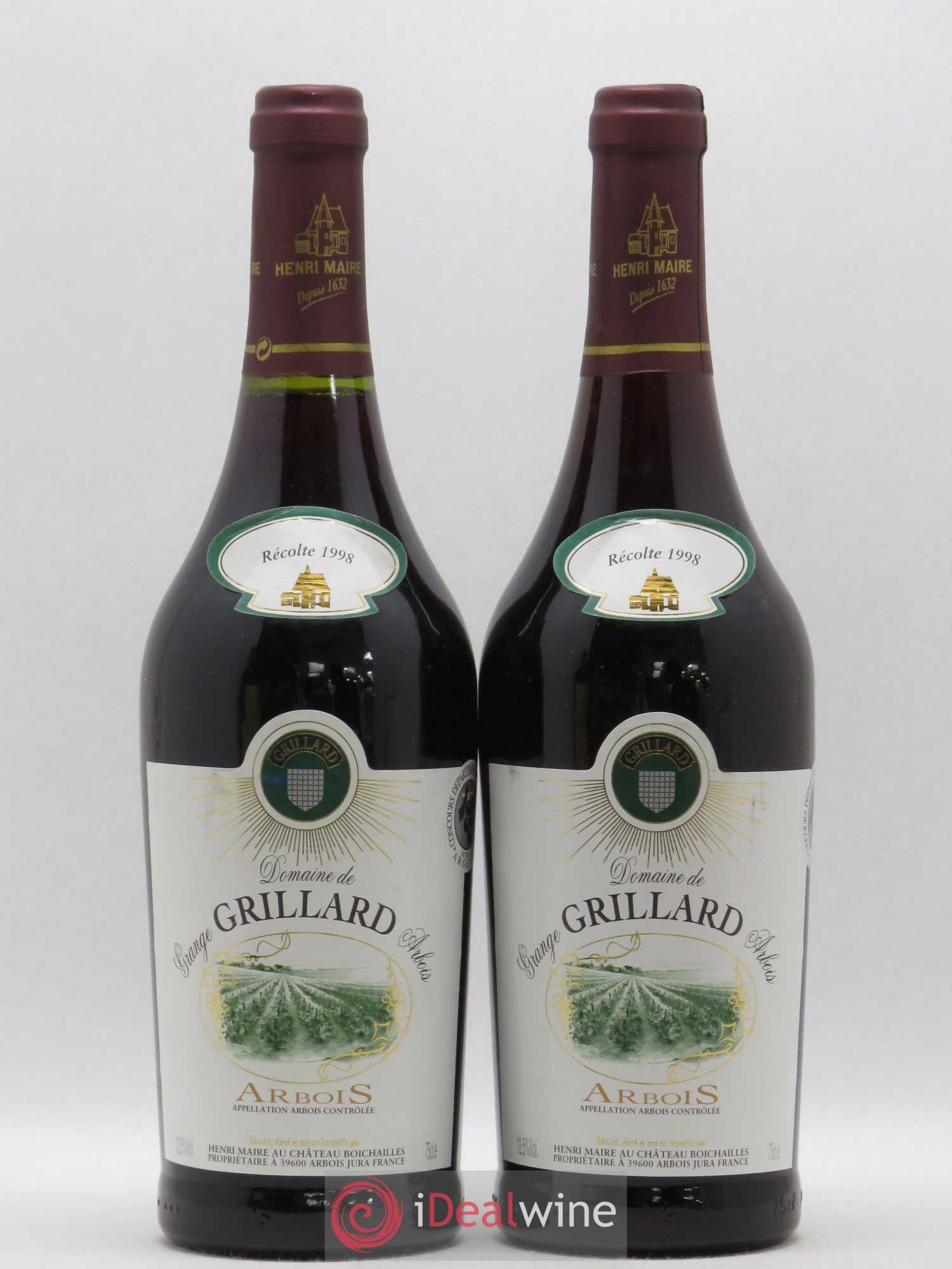 Arbois Grange Grillard Henri Maire (sans prix de réserve) 1998 - Posten von 2 Flaschen - 0