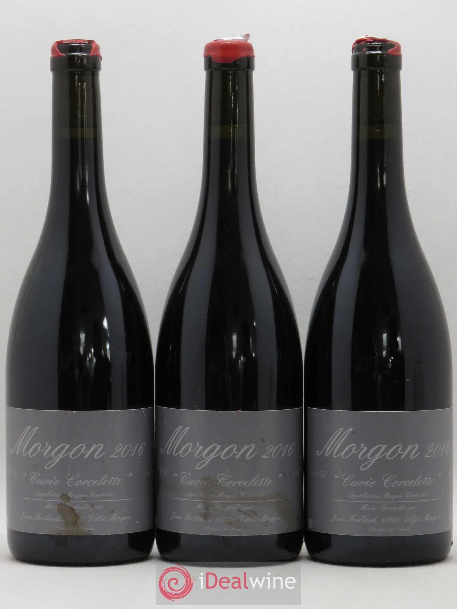 Morgon Corcelette Jean Foillard 2016 - Lot de 3 bouteilles - 0