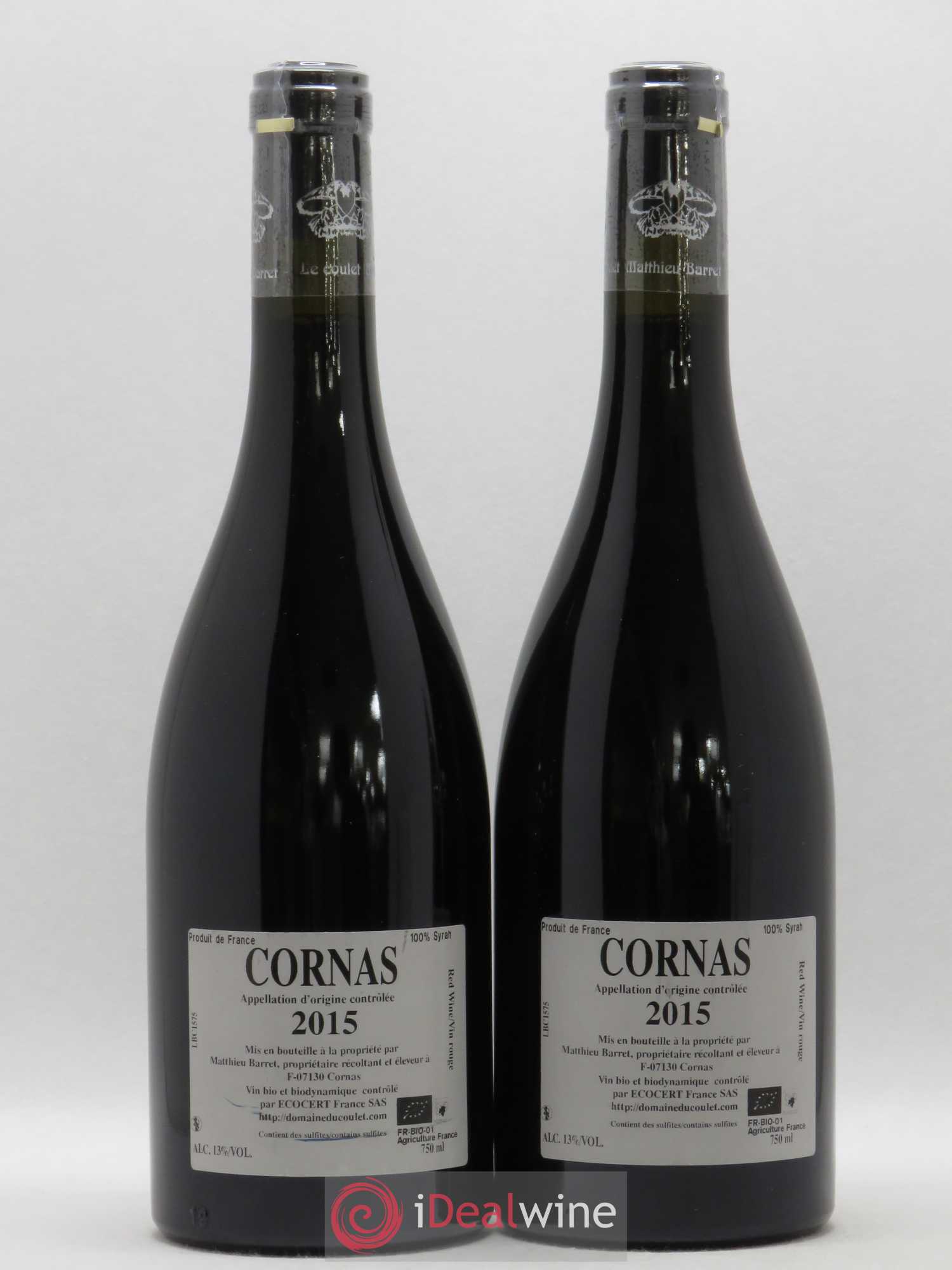 Cornas Brise Cailloux Coulet (Domaine du) - Matthieu Barret 2015 - Lot de 2 bouteilles - 1