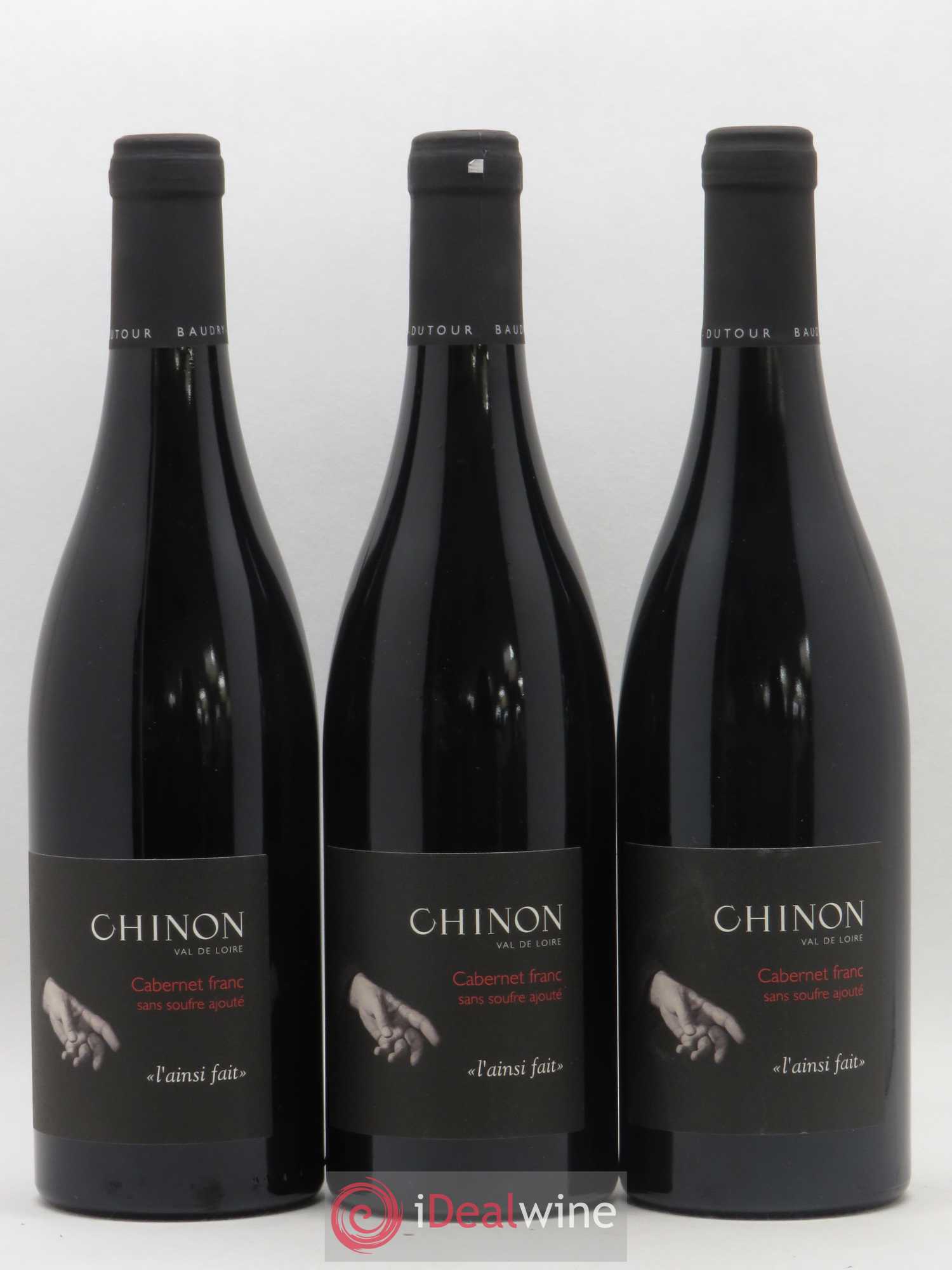Chinon L'Ainsi Fait Baudry Dutour (sans prix de réserve) 2018 - Posten von 3 Flaschen - 0