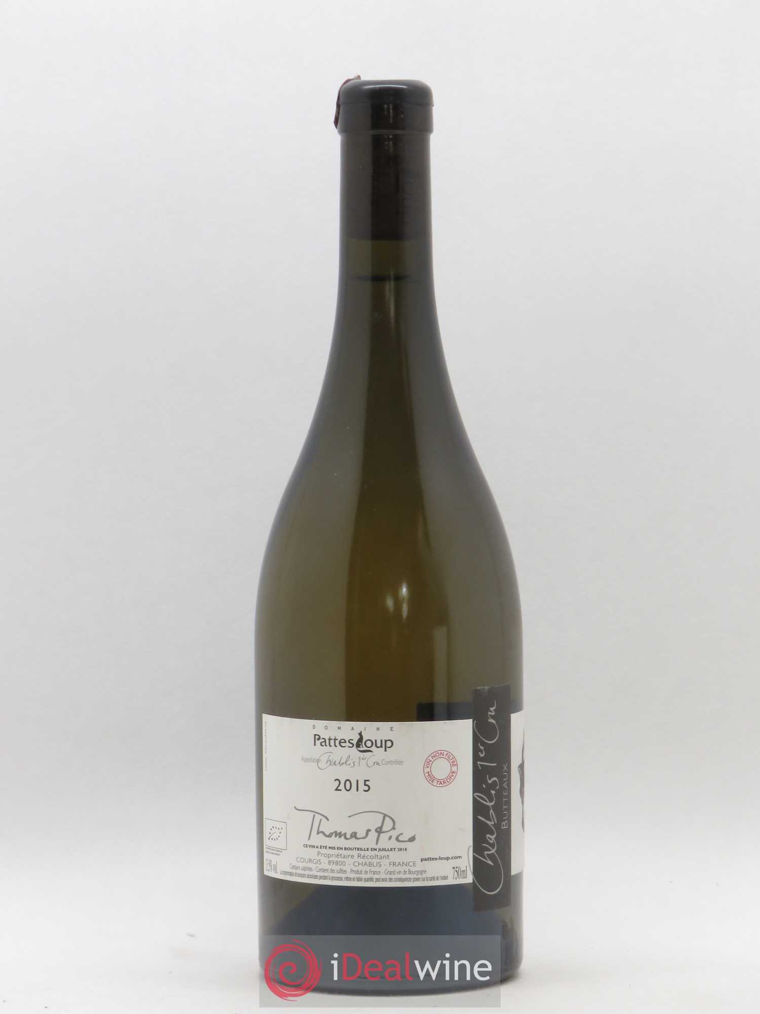 Chablis 1er Cru Butteaux Pattes Loup (Domaine) 2015 - Lot de 1 bouteille - 1