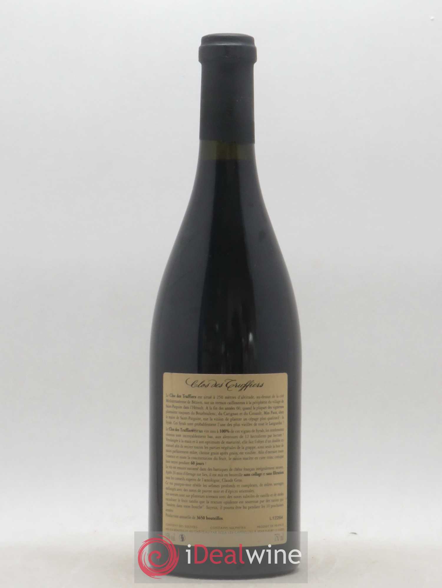 La Clape Château de La Négly Clos des Truffiers Jean Paux-Rosset 2009 - Lot de 1 bouteille - 1