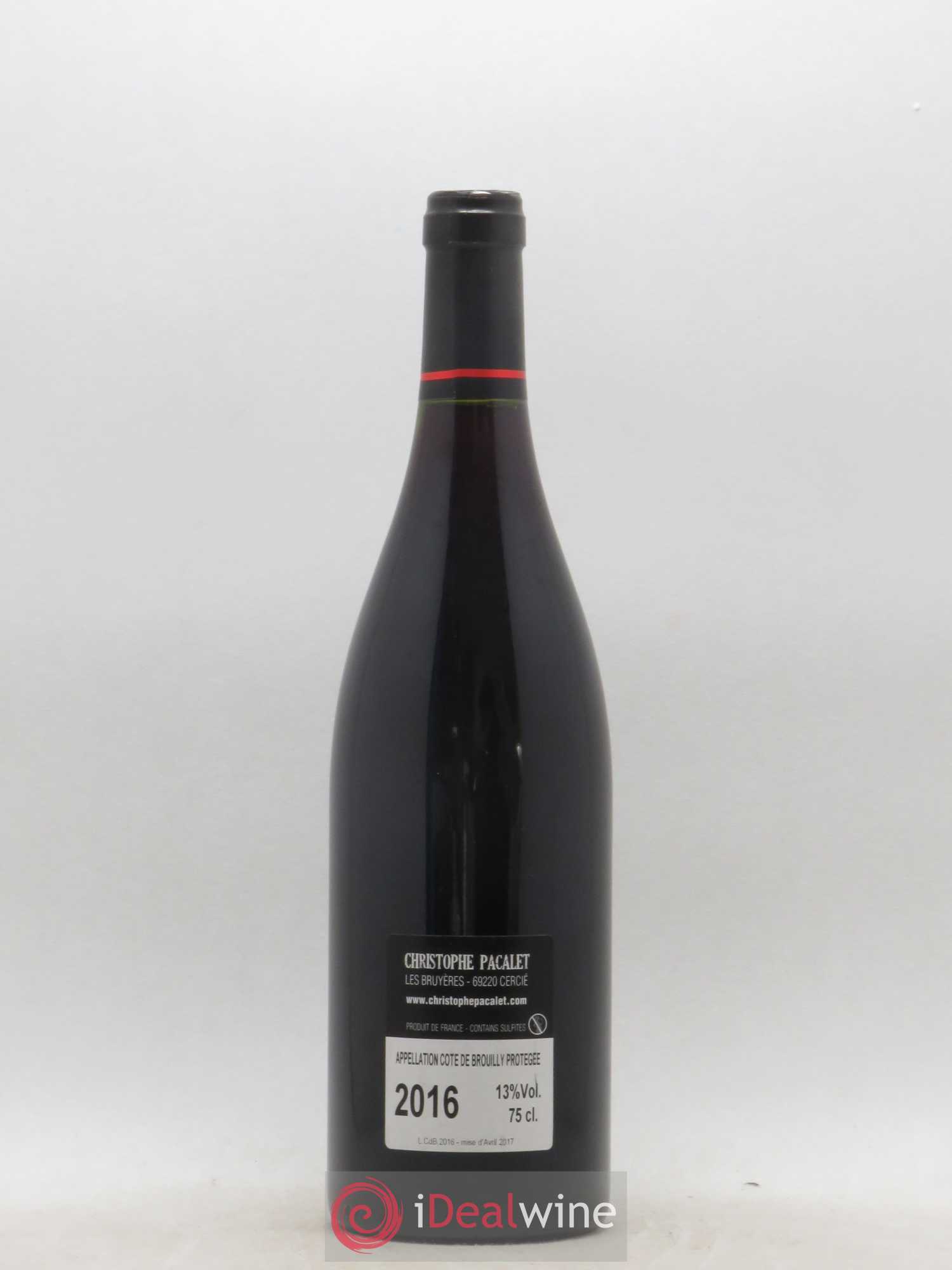 Côte de Brouilly Christophe Pacalet (sans prix de réserve) 2016 - Posten von 1 Flasche - 1