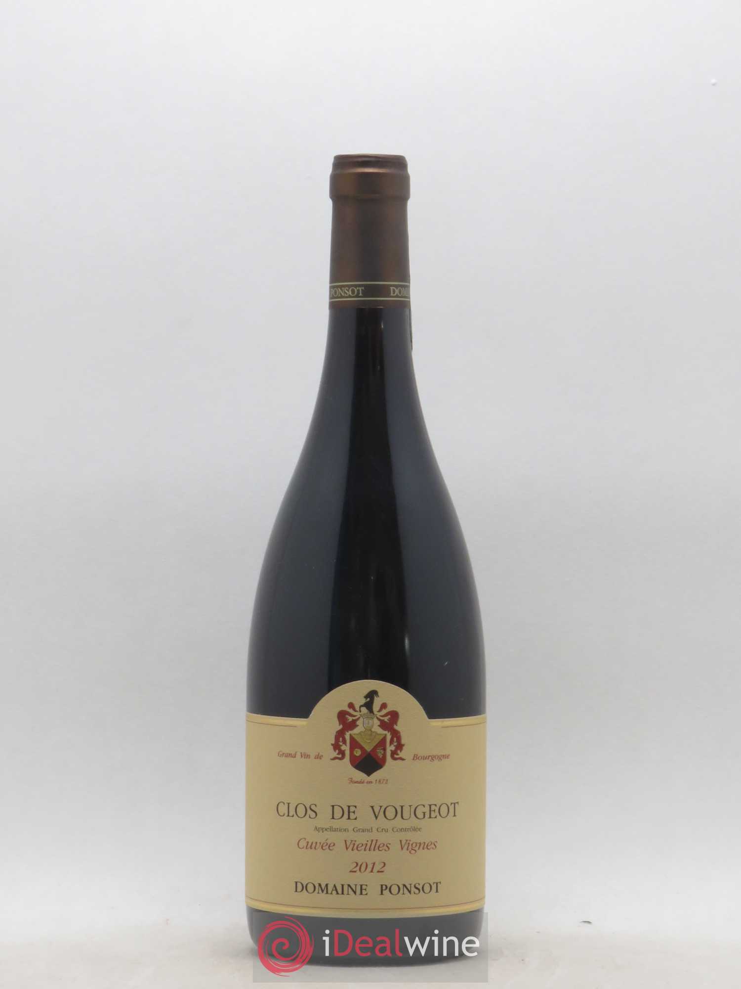 Clos de Vougeot Grand Cru Vieilles Vignes Ponsot (Domaine) 2012 - Lot de 1 bouteille - 0