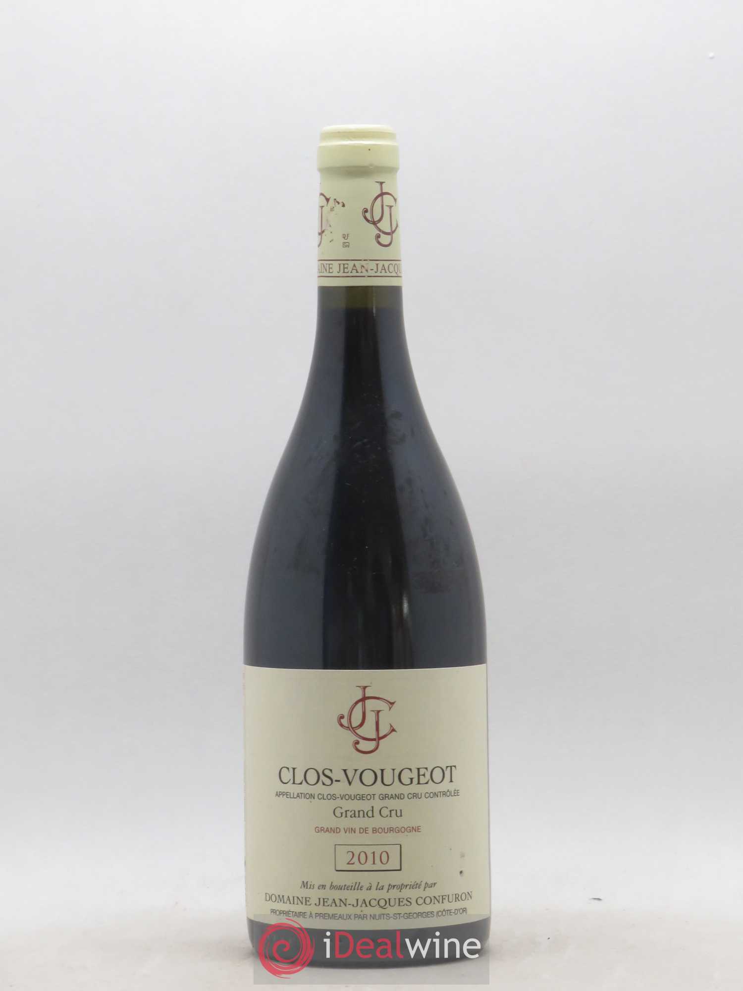 Clos de Vougeot Grand Cru Jean-Jacques Confuron 2010 - Lot de 1 bouteille - 0