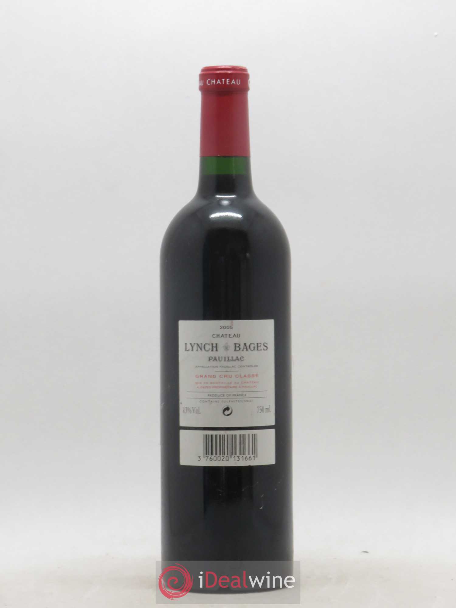 Château Lynch Bages 5ème Grand Cru Classé 2005 - Lot de 1 bouteille - 1