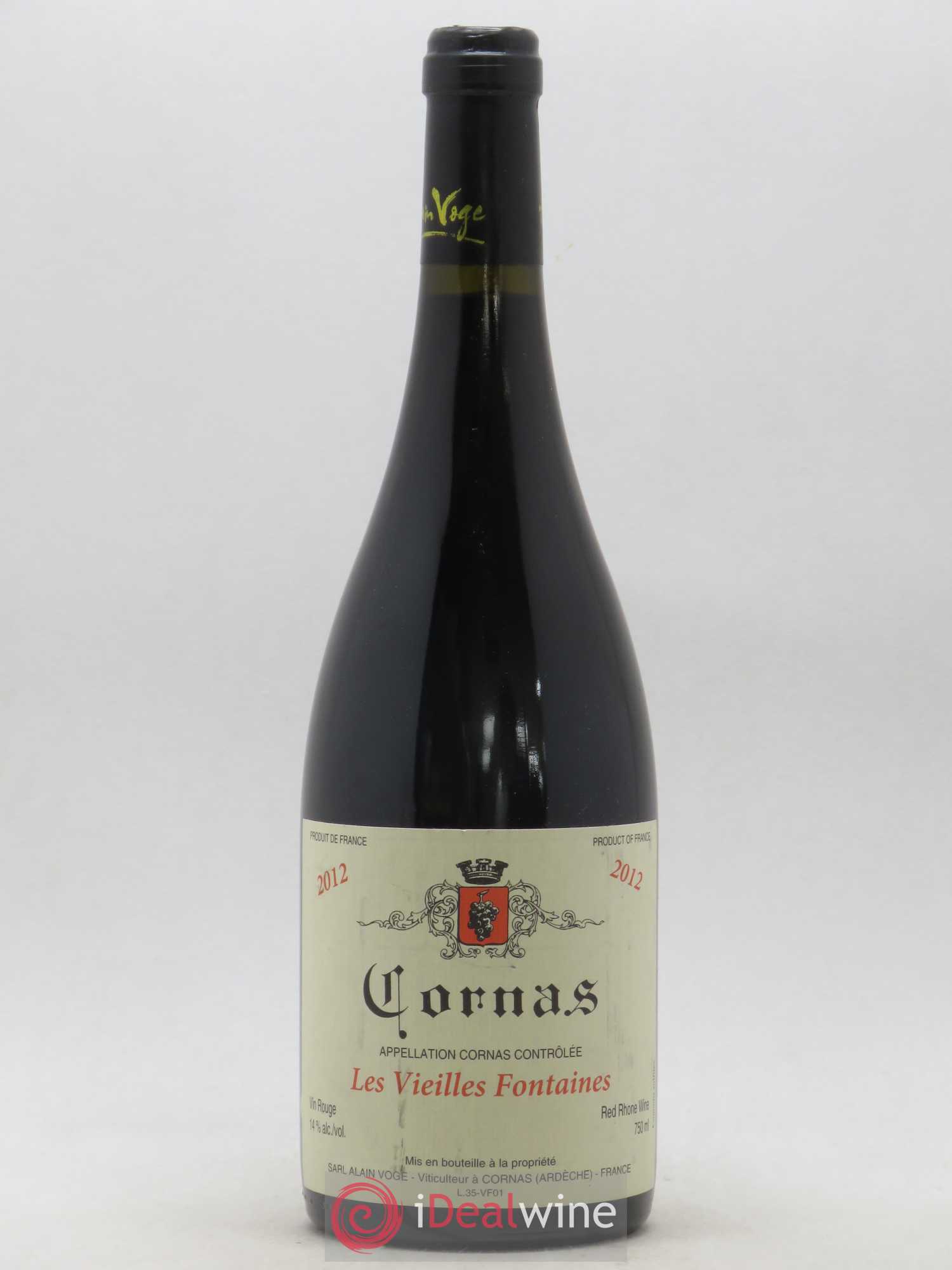 Cornas Les Vieilles Fontaines Alain Voge (Domaine) 2012 - Lot de 1 bouteille - 0