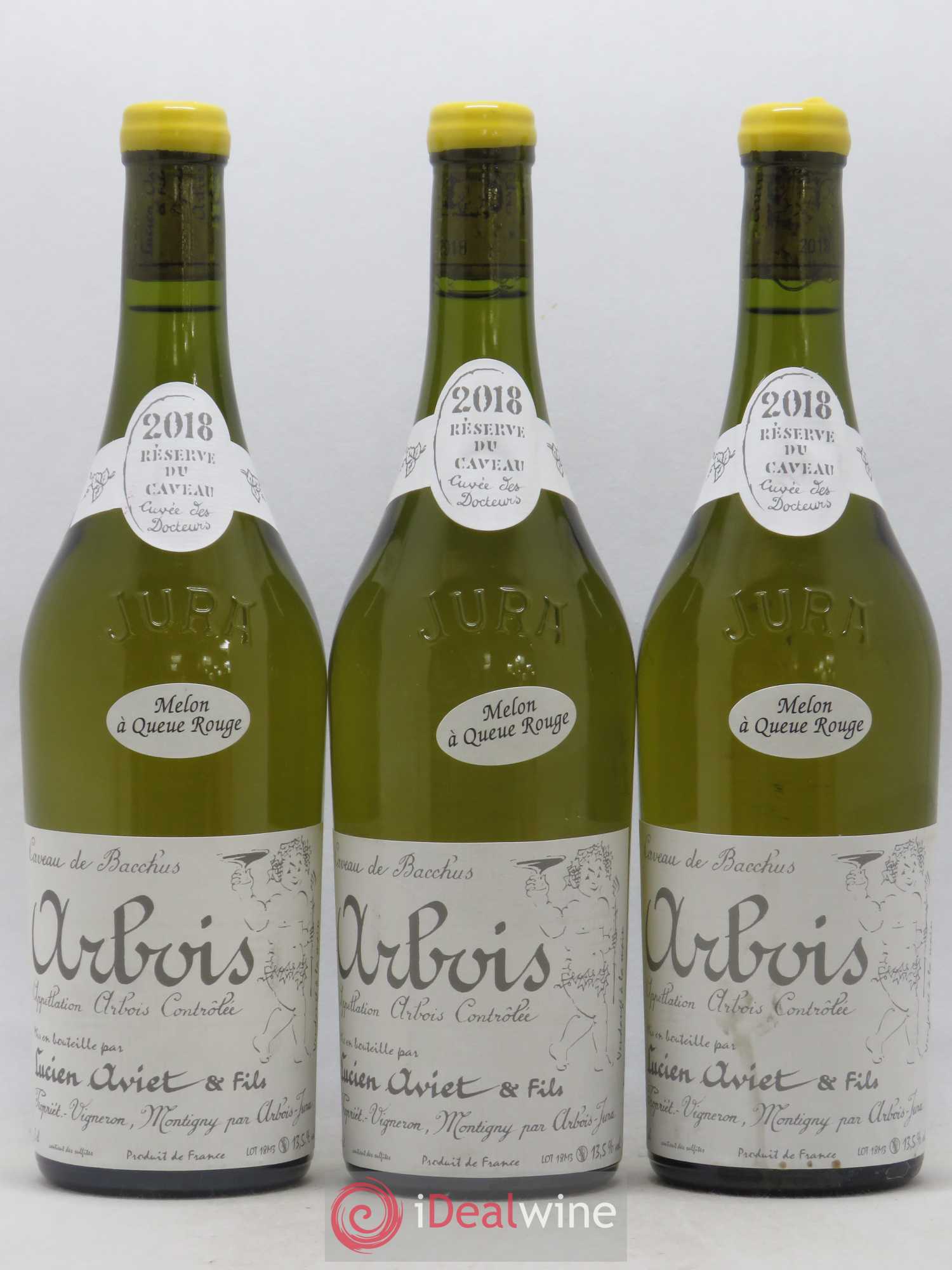 Arbois Melon à Queue Rouge Cuvée des Docteurs Lucien Aviet (Domaine) 2018 - Lot de 3 bouteilles - 0