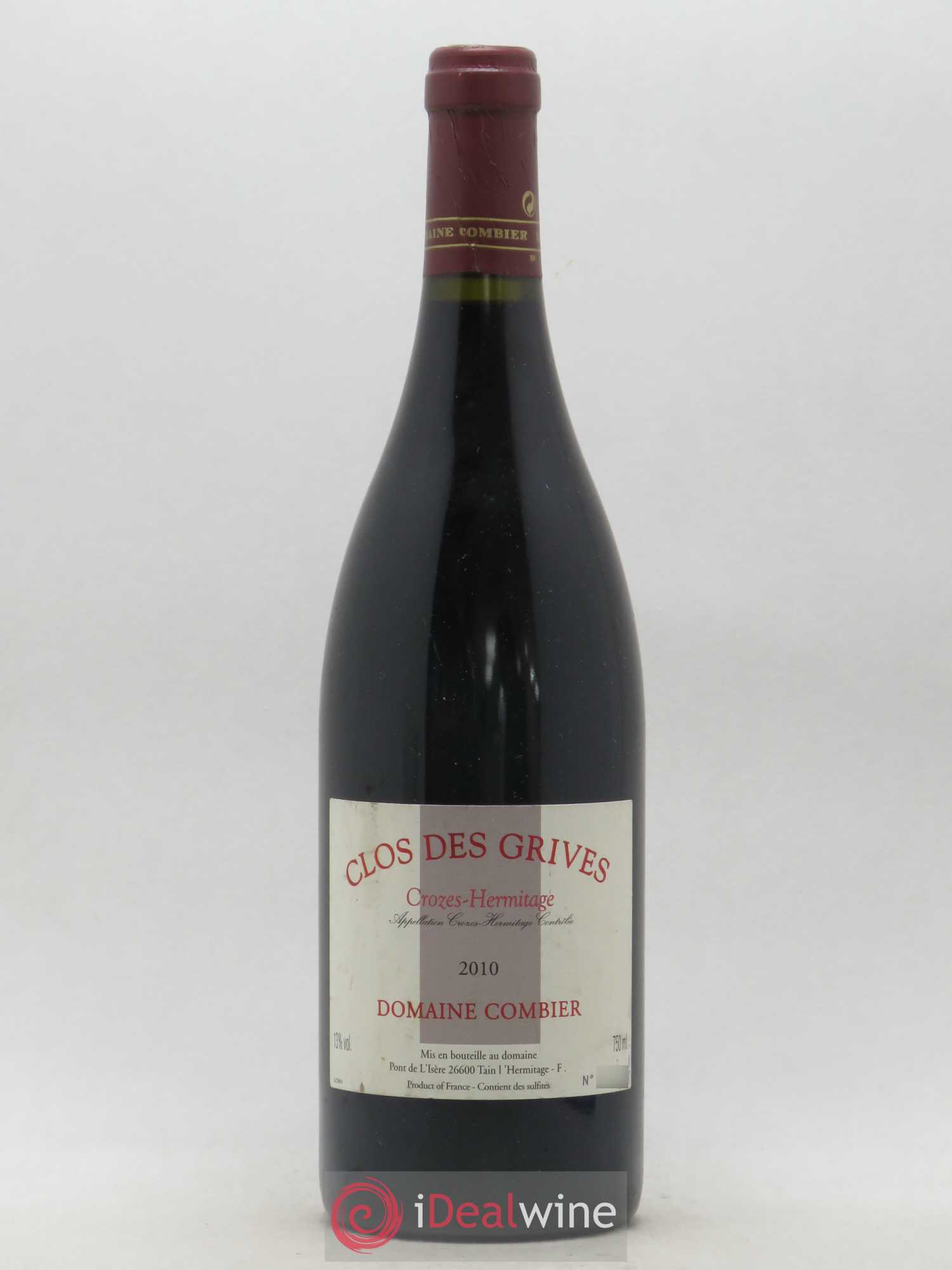 Crozes-Hermitage Clos des Grives Combier 2010 - Lot de 1 bouteille - 0