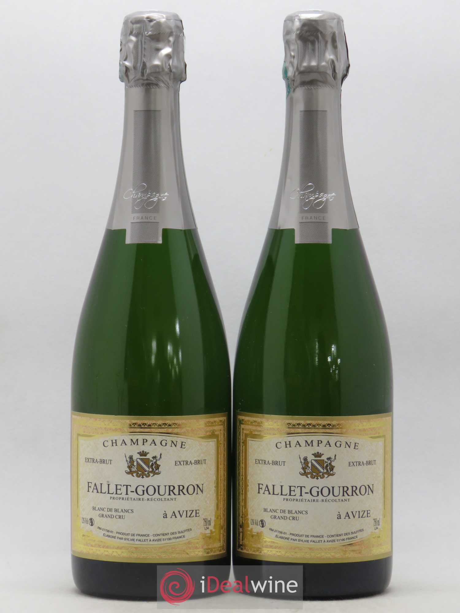 Champagne Extra Brut Grand Cru Domaine Fallet-Gourron - Posten von 2 Flaschen - 0