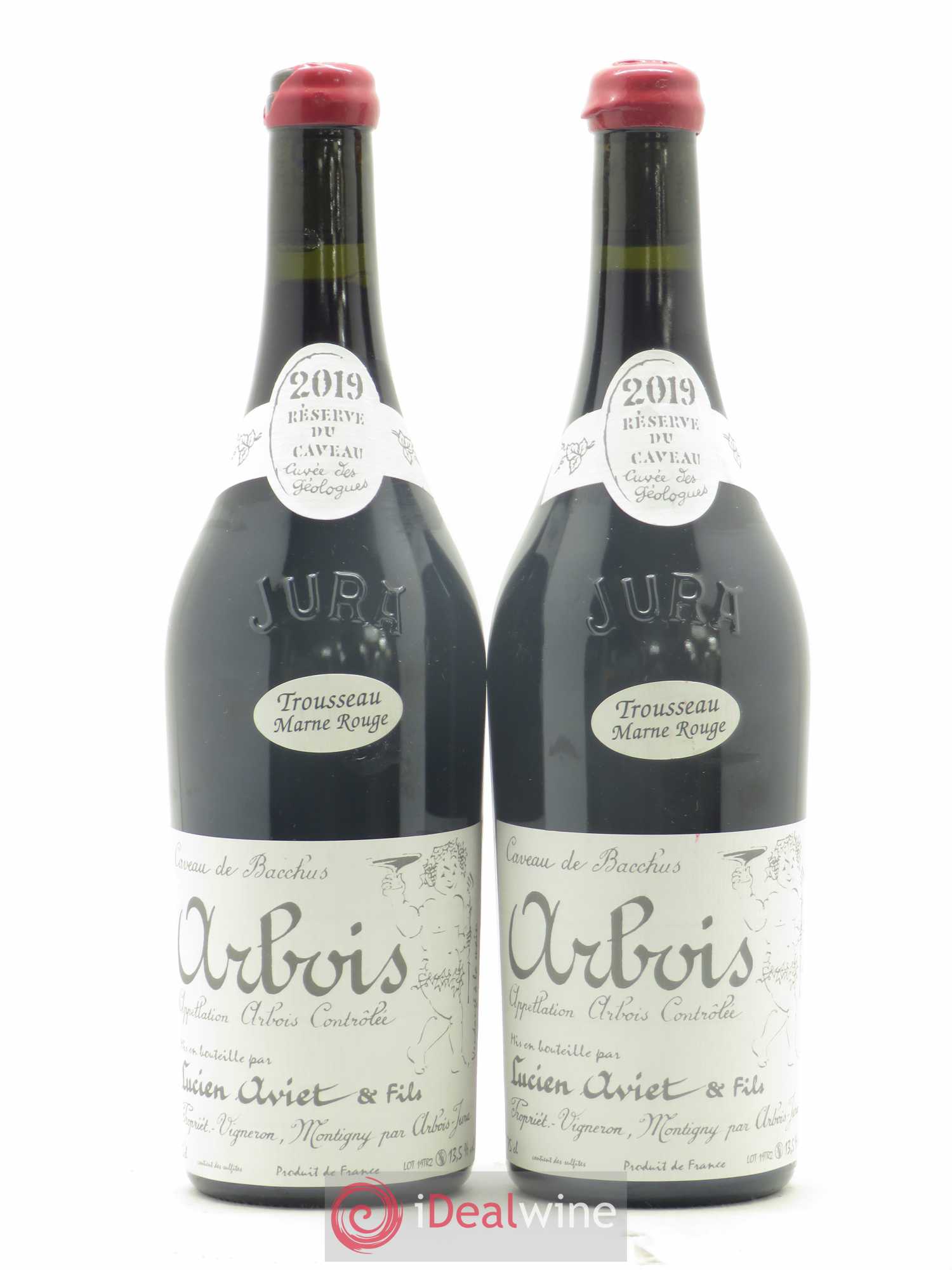 Arbois Trousseau Marne Rouge Cuvée des Géologues Lucien Aviet (Domaine) 2019 - Lot de 2 bouteilles - 0