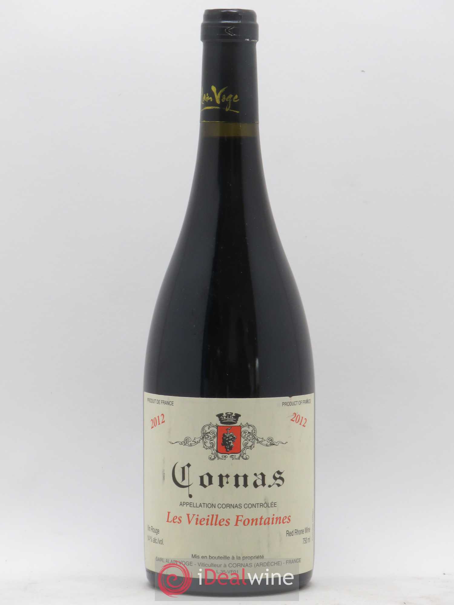 Cornas Les Vieilles Fontaines Alain Voge (Domaine) 2012 - Lot de 1 bouteille - 0