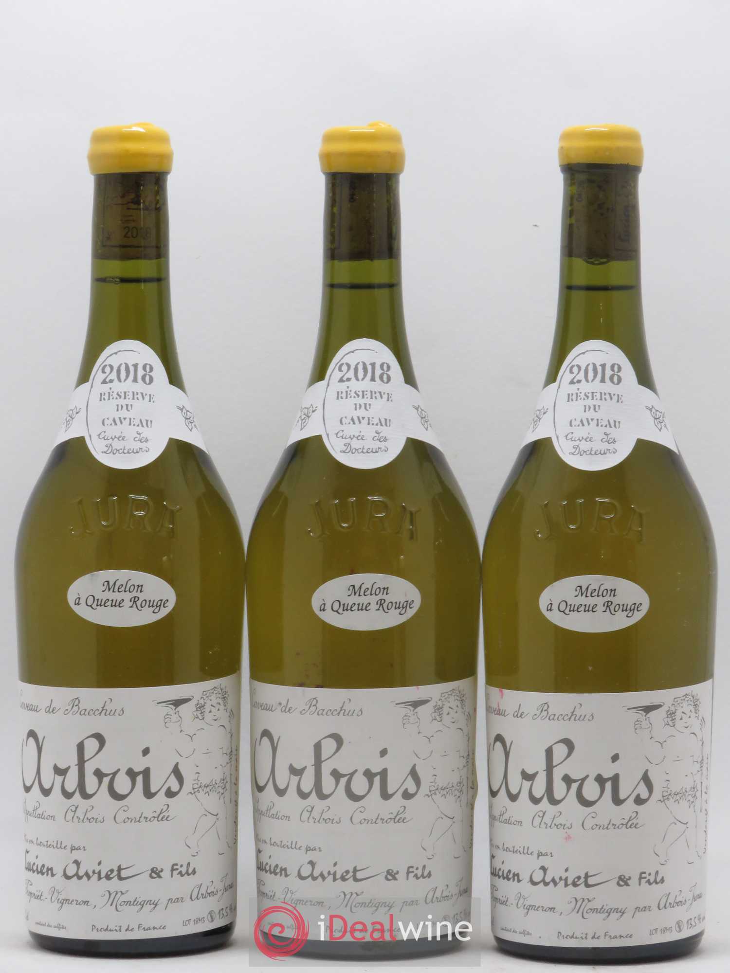 Arbois Melon à Queue Rouge Cuvée des Docteurs Lucien Aviet (Domaine) 2018 - Lot de 3 bouteilles - 0