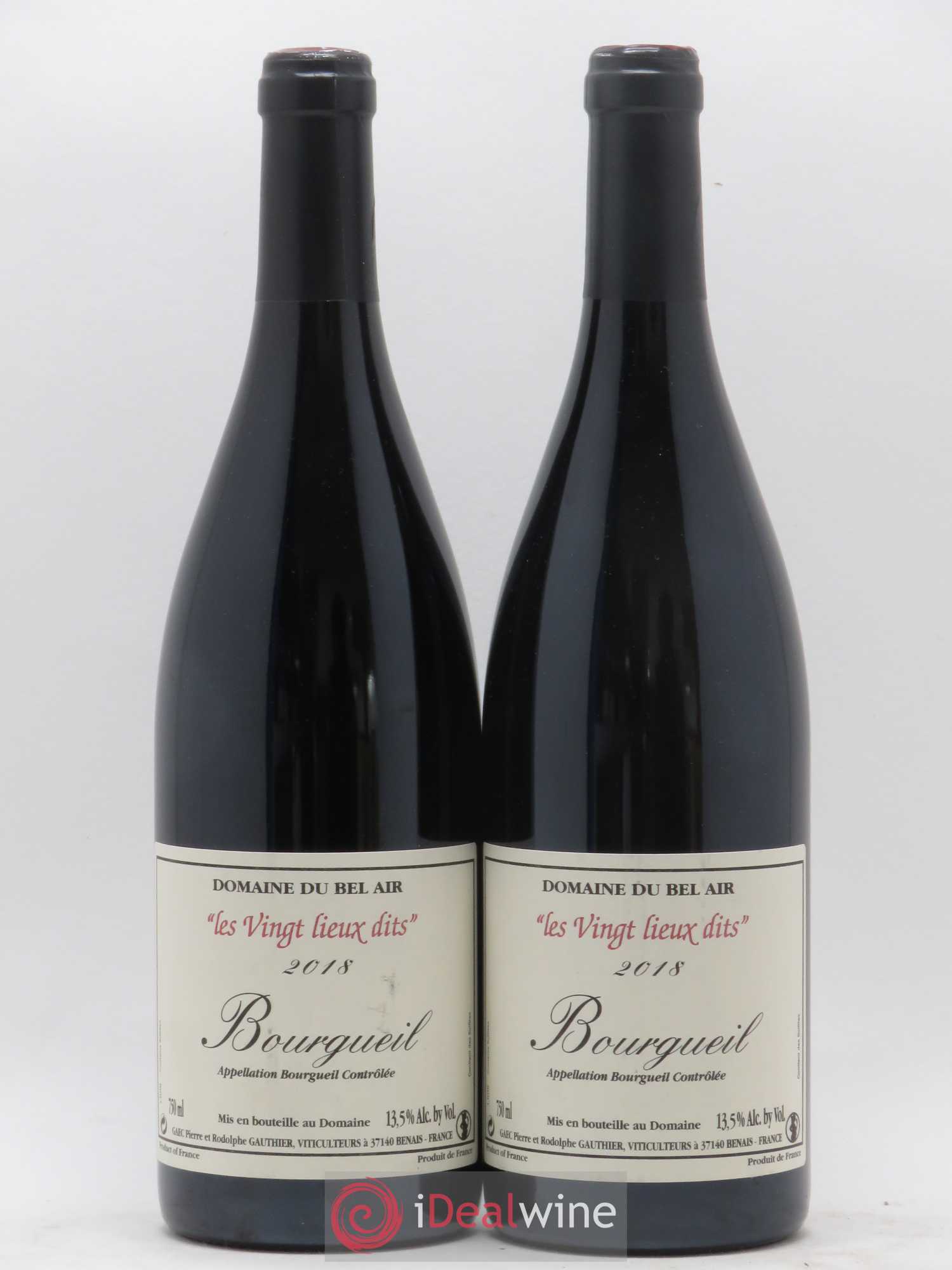Bourgueil Vingt Lieux Dits Domaine du Bel Air 2018 - Lot de 2 bouteilles - 0
