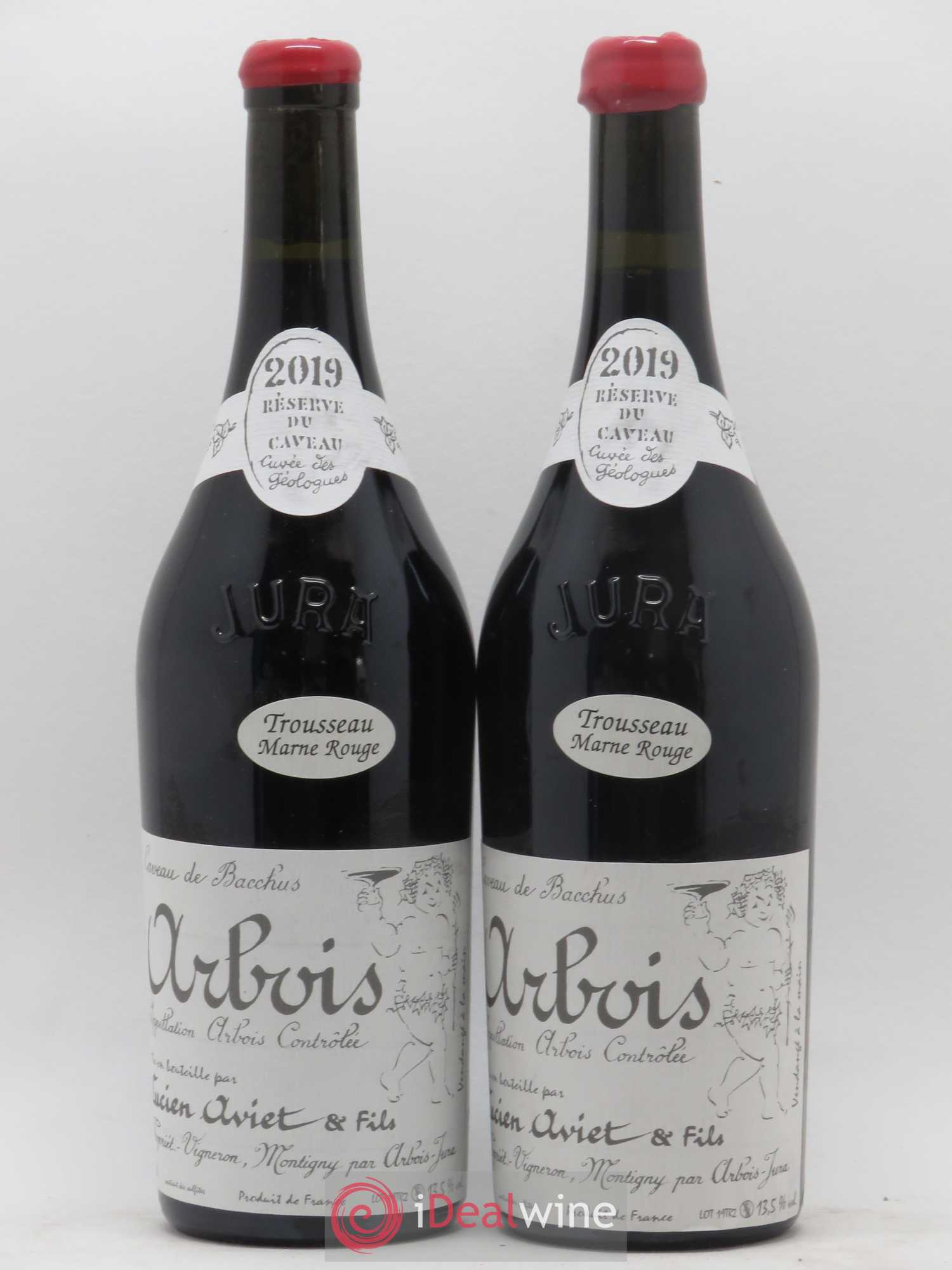 Arbois Trousseau Marne Rouge Cuvée des Géologues Lucien Aviet (Domaine) 2019 - Lot de 2 bouteilles - 0