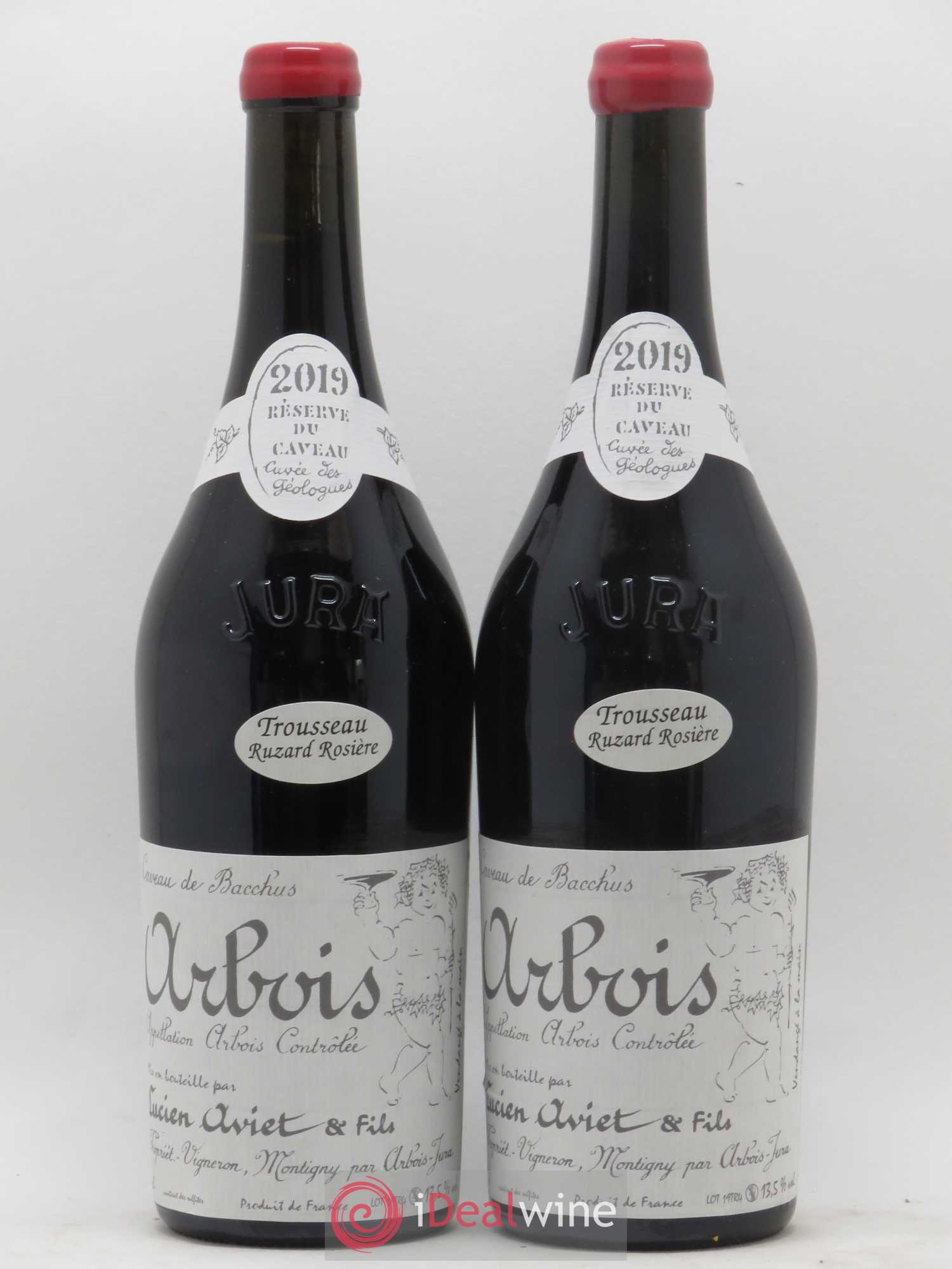 Arbois Trousseau Ruzard Rosière Cuvée des Géologues Lucien Aviet (Domaine) 2019 - Lot de 2 bouteilles - 0