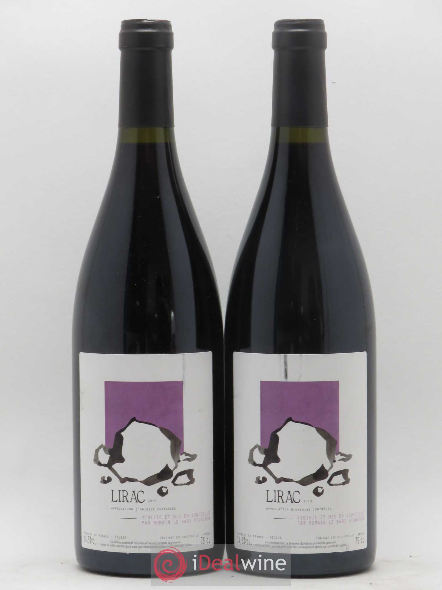 Lirac Romain Le Bars 2019 - Lot de 2 bouteilles - 0