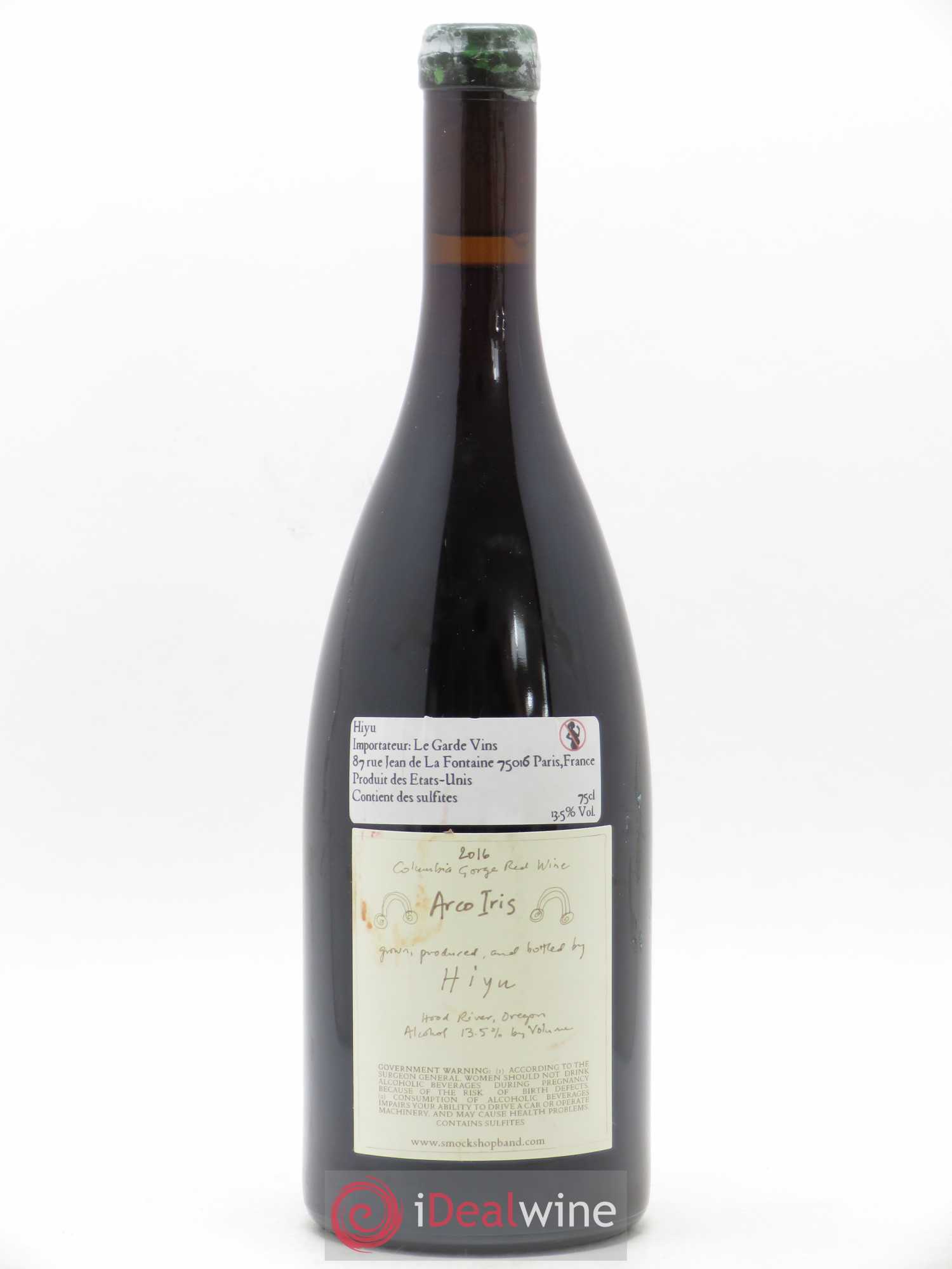 USA Smockshop band Winery Arco Iris Hiyu Columbia Gorge Oregon 2016 - Posten von 1 Flasche - 1