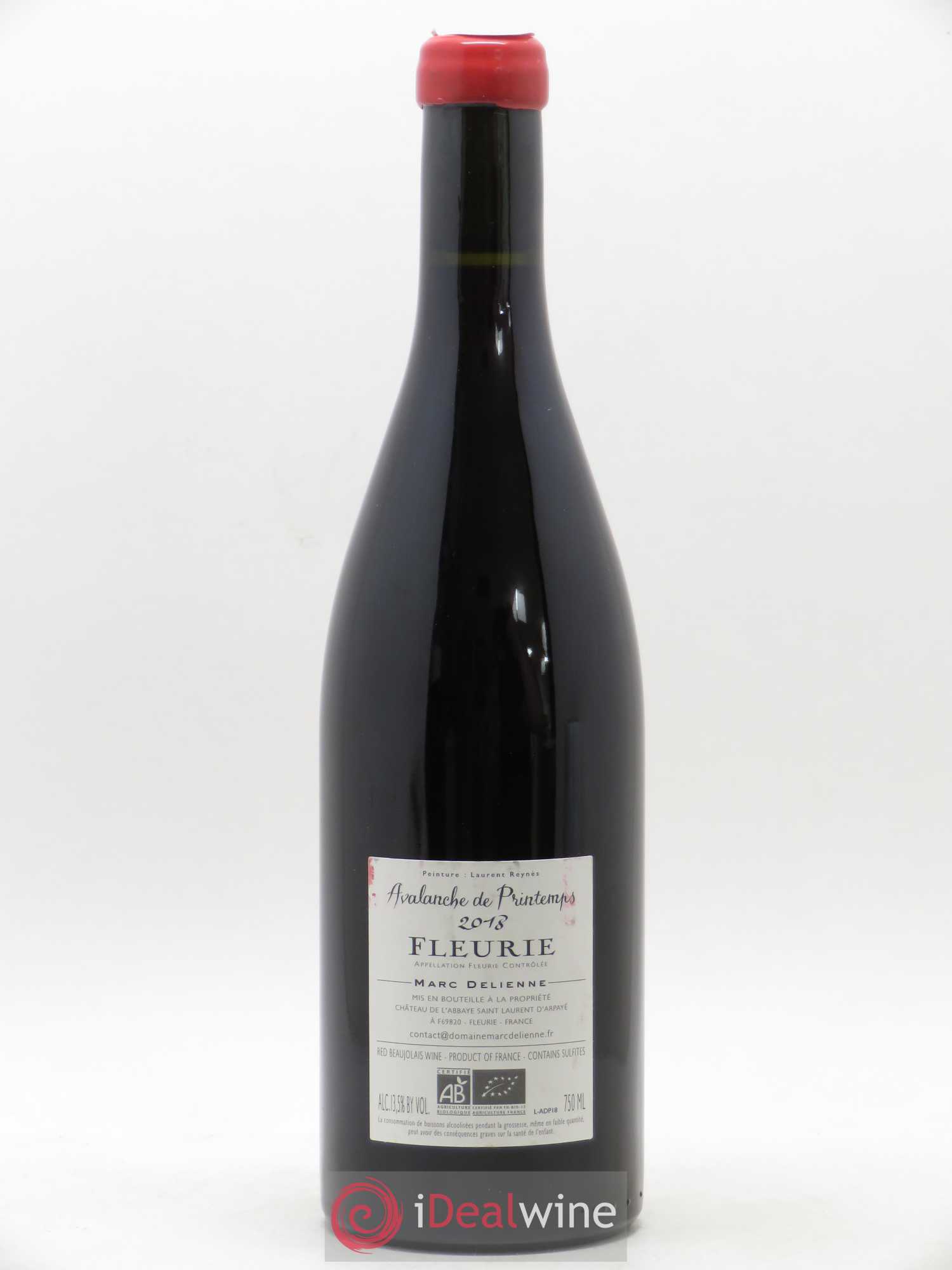 Fleurie Avalanche de Printemps Marc Delienne 2018 - Lot de 1 bouteille - 1