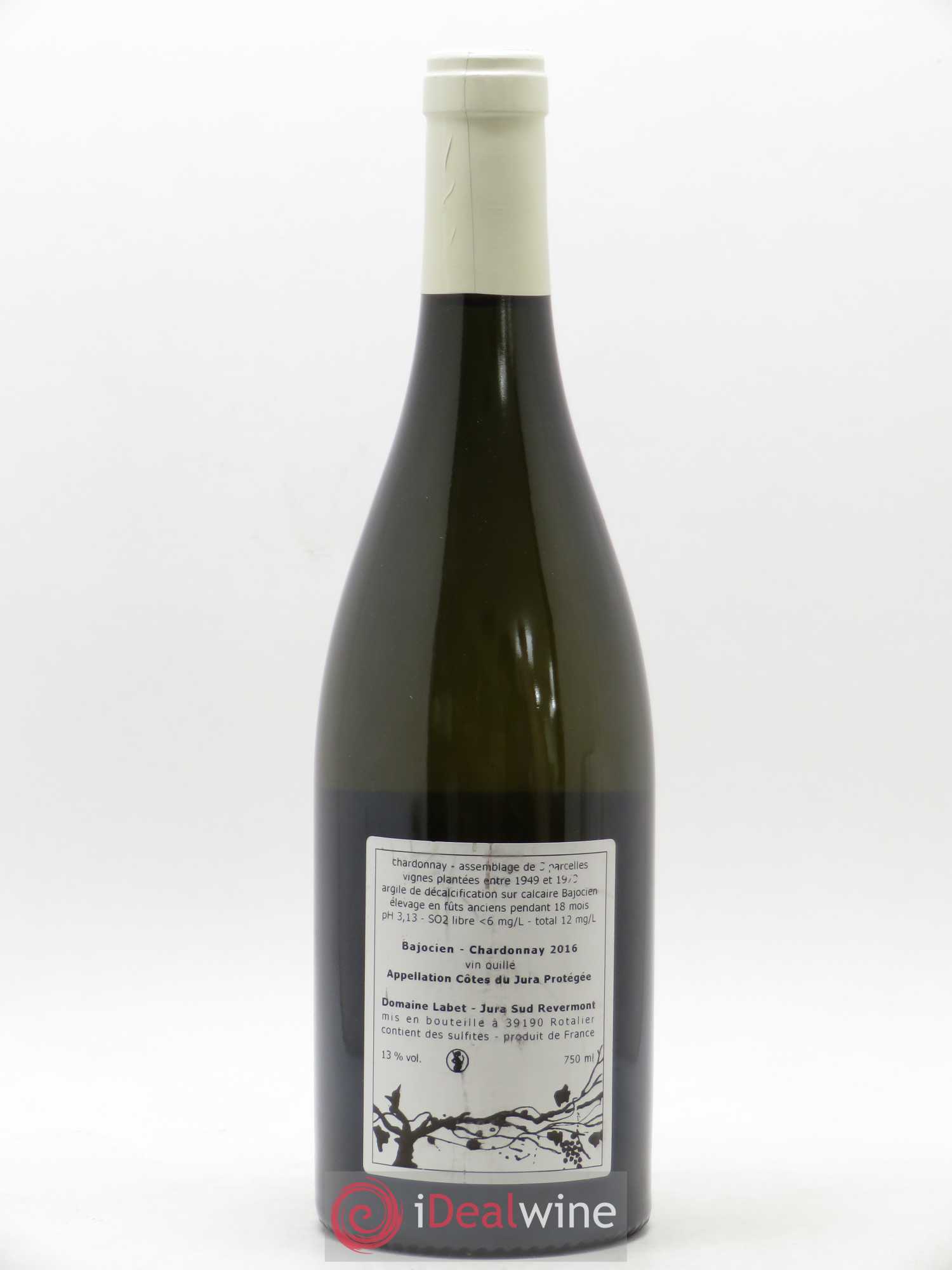 Côtes du Jura Chardonnay Bajocien Romain - Julien  - Charline Labet 2016 - Lot de 1 bouteille - 1