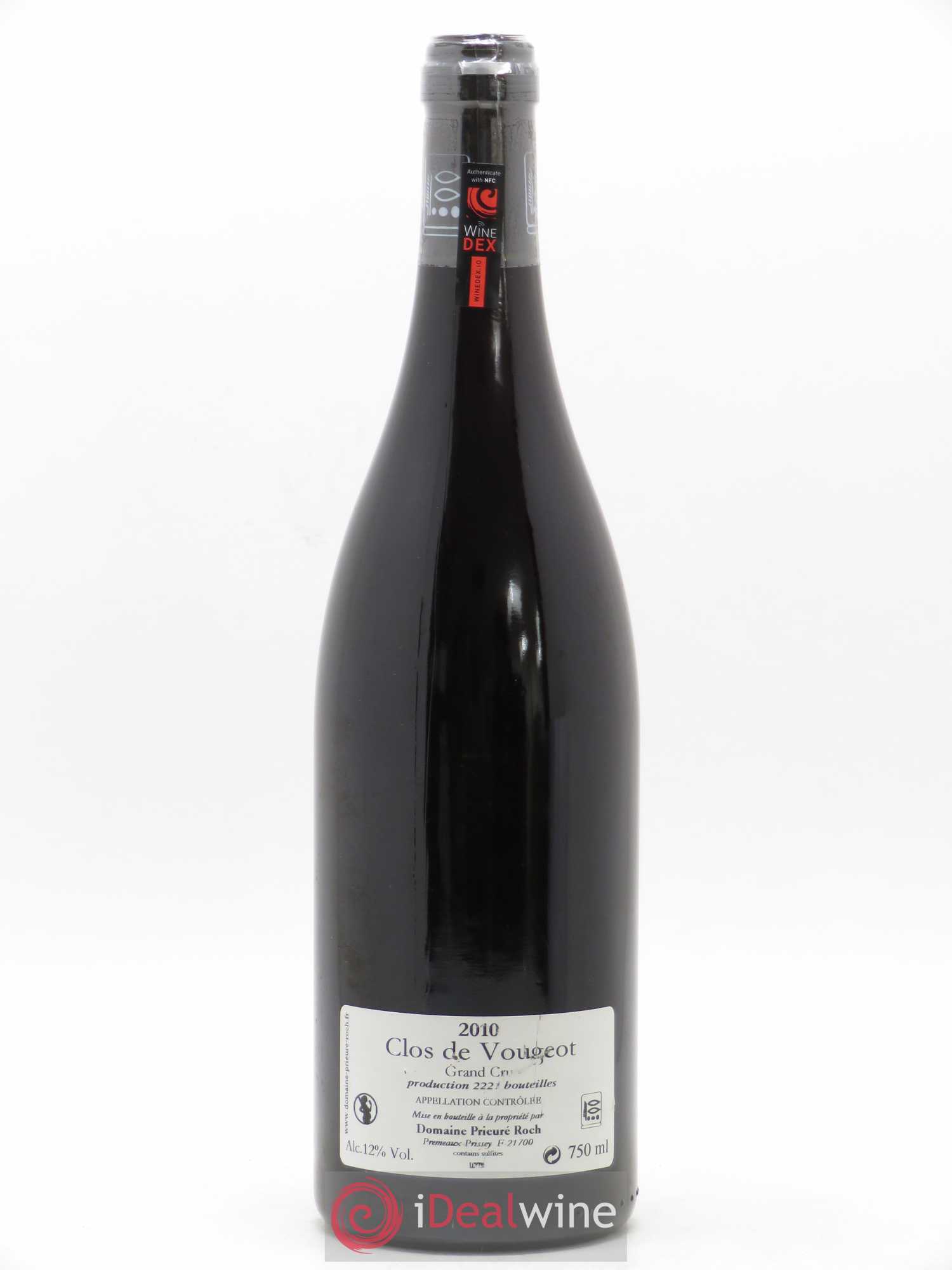 Clos de Vougeot Grand Cru Prieuré Roch 2010 - Lot de 1 bouteille - 1