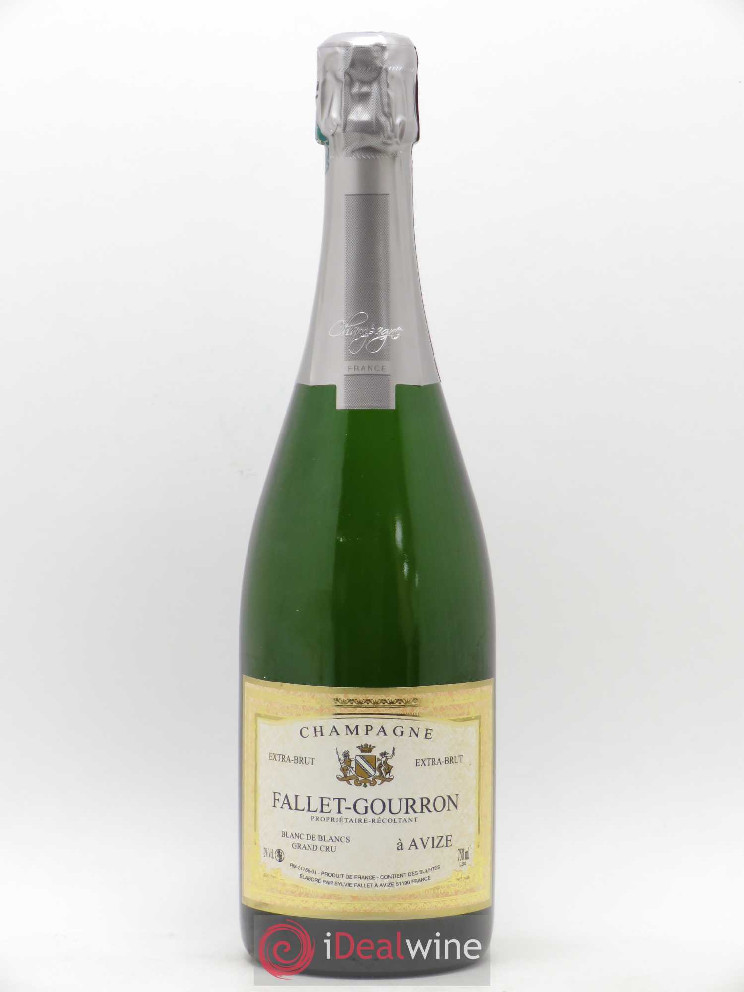 Champagne Extra Brut Fallet Gourron Blanc de blancs - Posten von 1 Flasche - 0