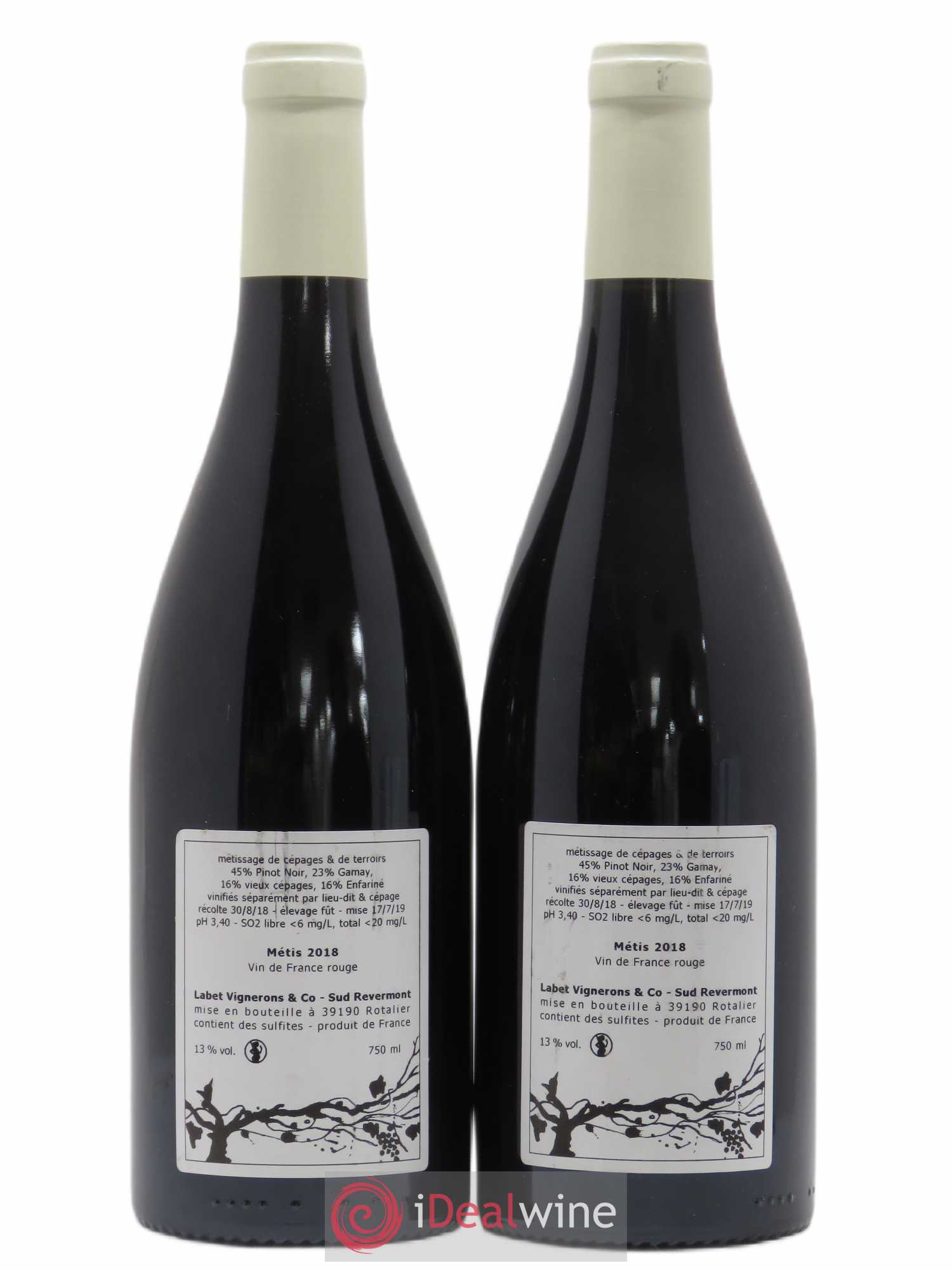 Vin de France Métis Romain - Julien - Charline Labet 2018 - Lot de 2 bouteilles - 1