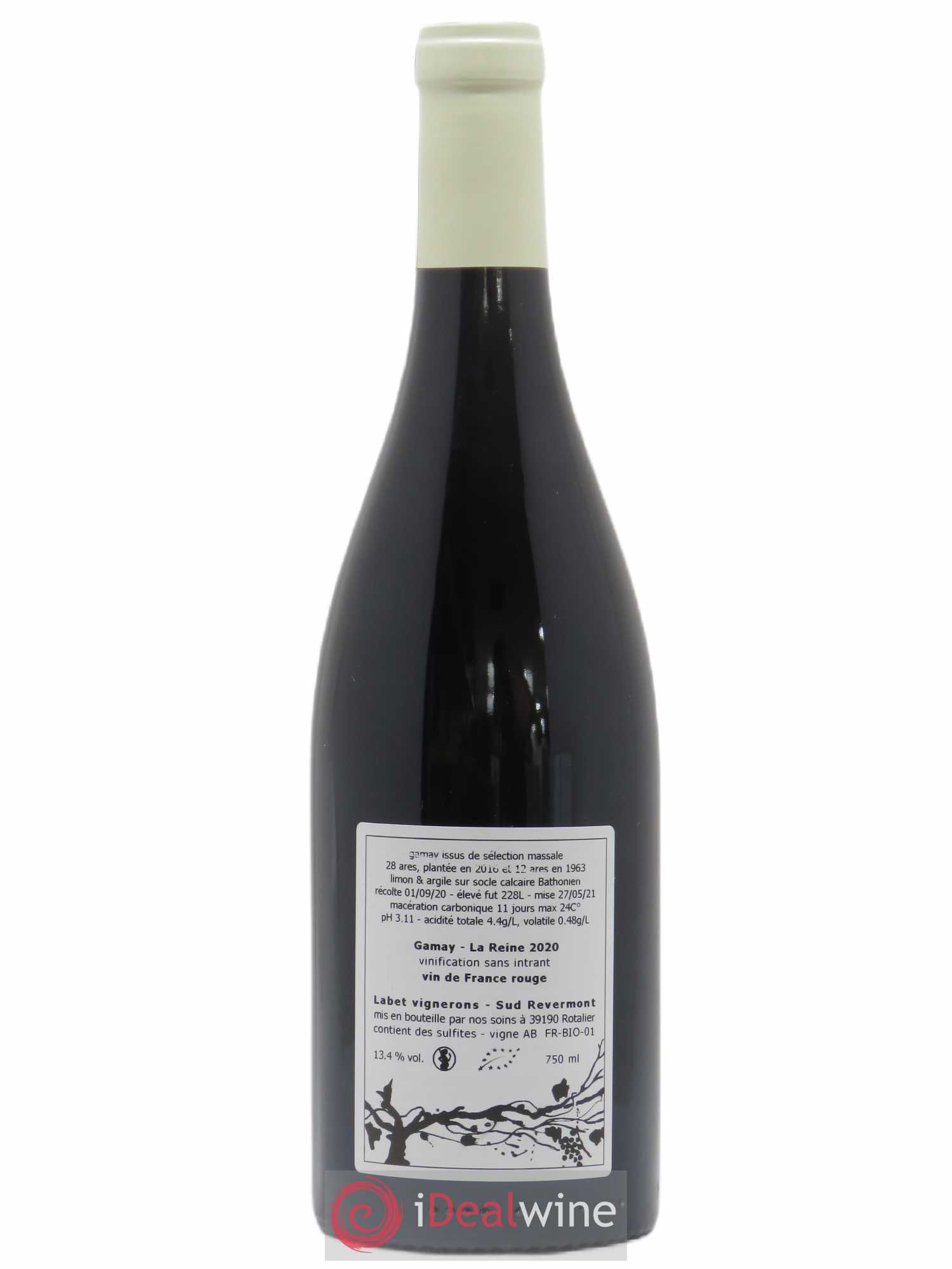 Vin de France Gamay La Reine Labet (Domaine) 2020 - Lot de 1 bouteille - 1