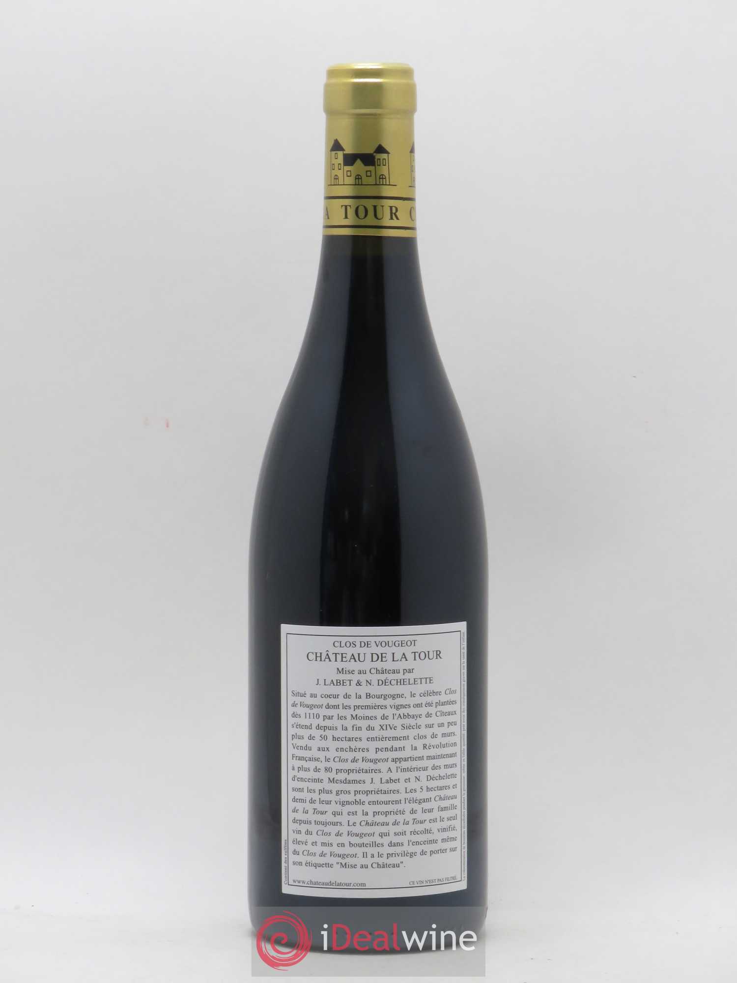 Clos de Vougeot Grand Cru Vieilles Vignes Château de La Tour 2012 - Lot de 1 bouteille - 1