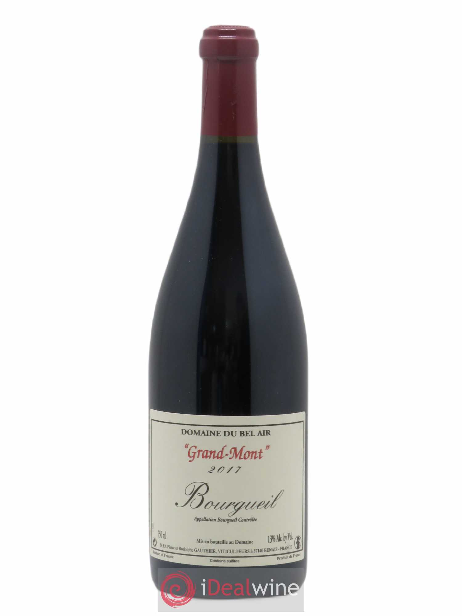 Bourgueil Grand Mont Domaine du Bel Air 2017 - Lot de 1 bouteille - 0
