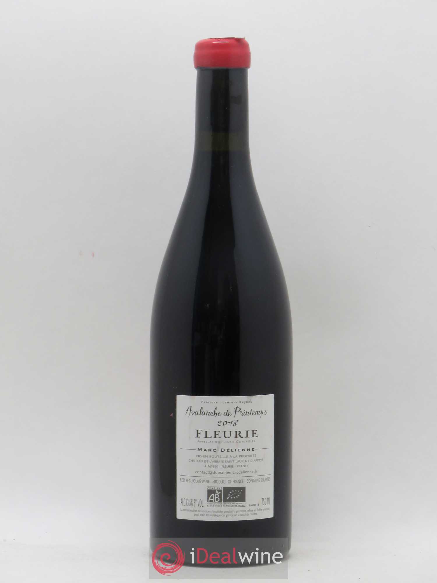 Fleurie Avalanche de Printemps Marc Delienne 2018 - Lot de 1 bouteille - 1