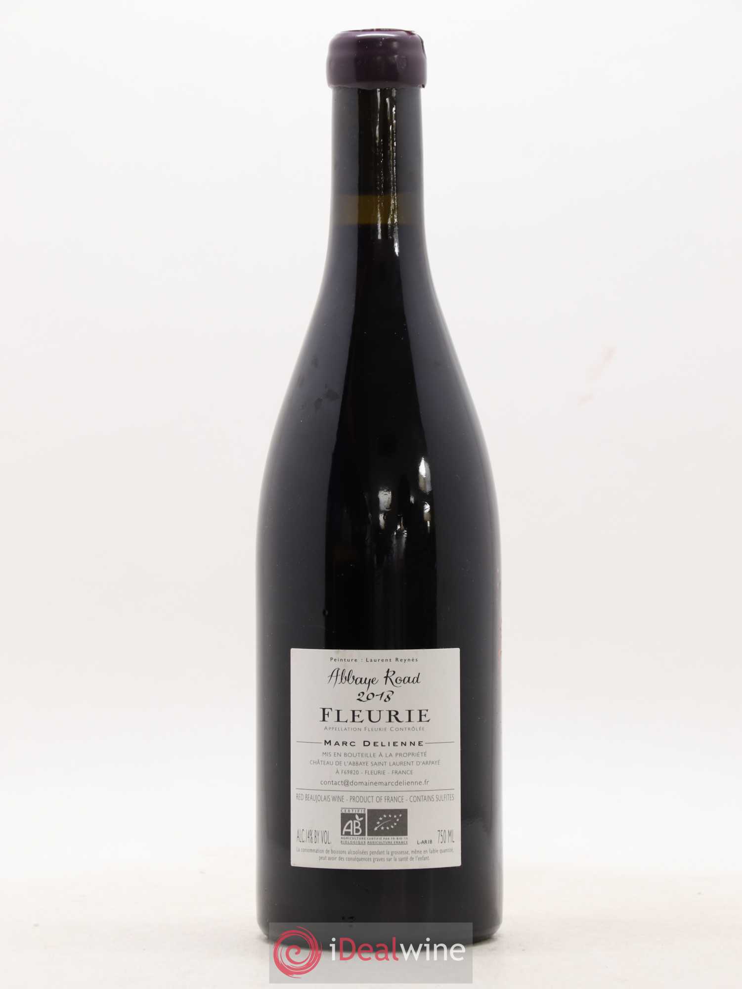 Fleurie Abbaye Road Marc Delienne 2018 - Lot de 1 bouteille - 1