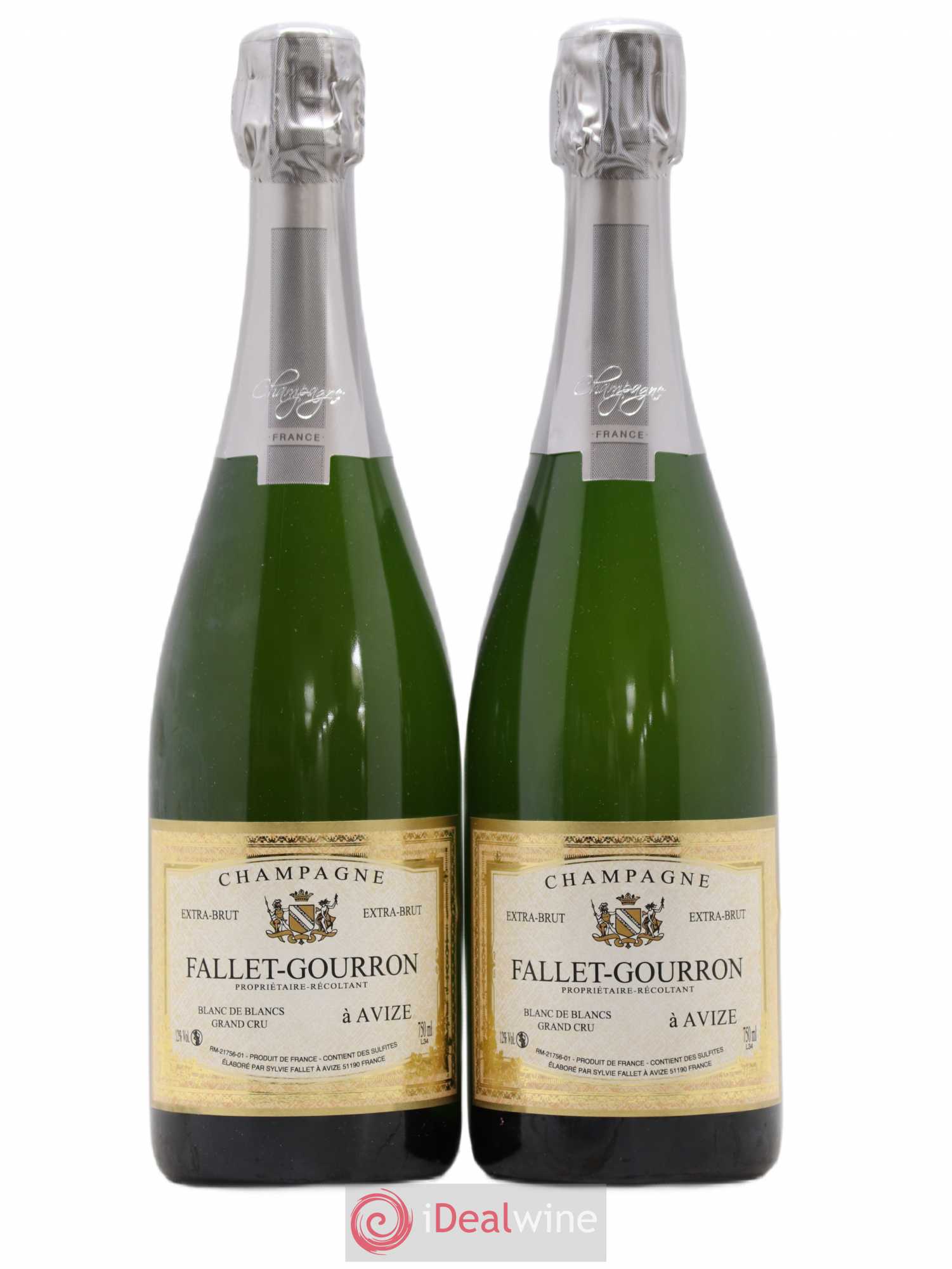 Champagne Fallet Gourron Grand Cru Extra Brut blanc de blancs - Posten von 2 Flaschen - 0