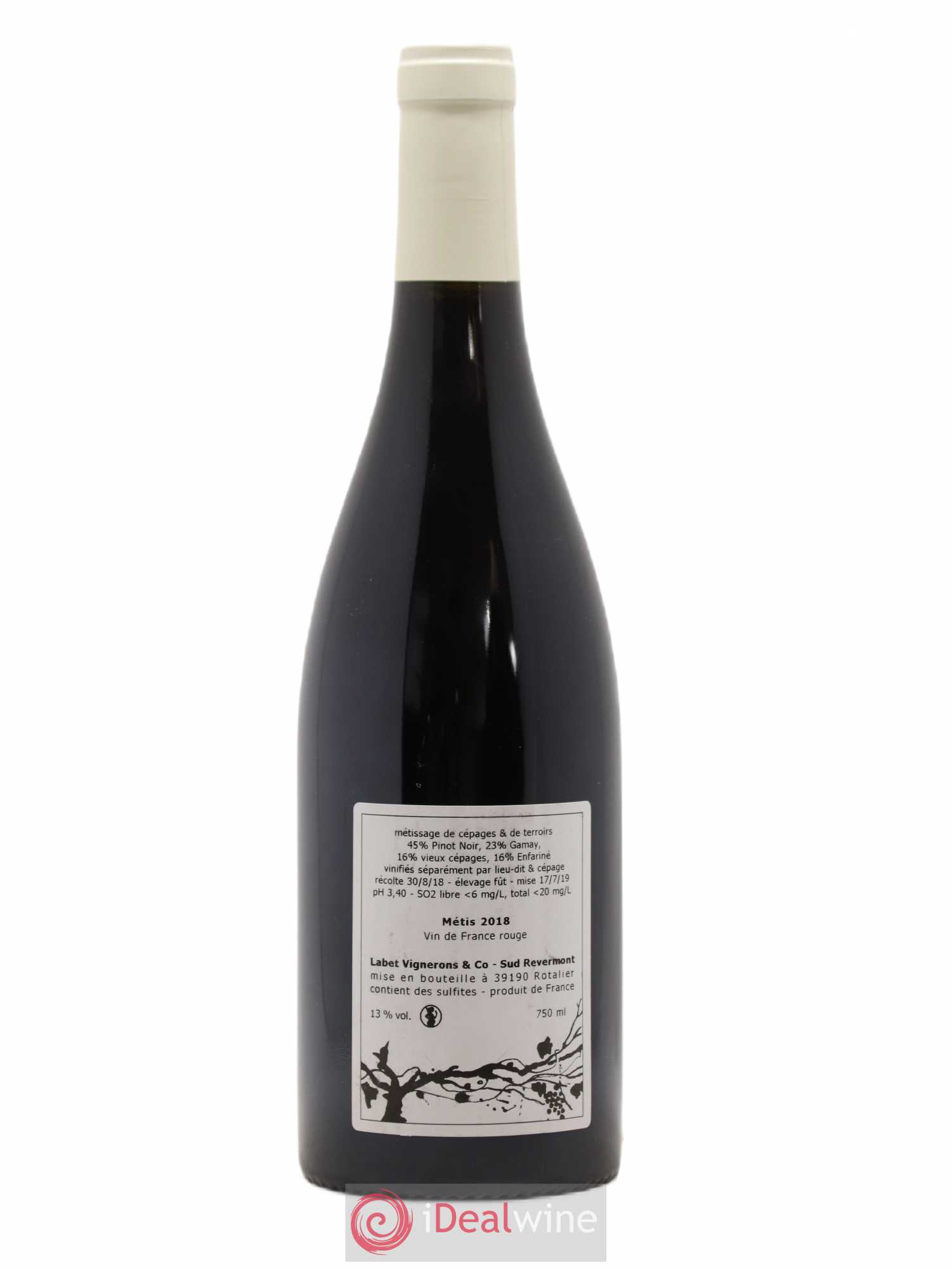 Vin de France Métis Romain - Julien - Charline Labet 2018 - Lot de 1 bouteille - 1