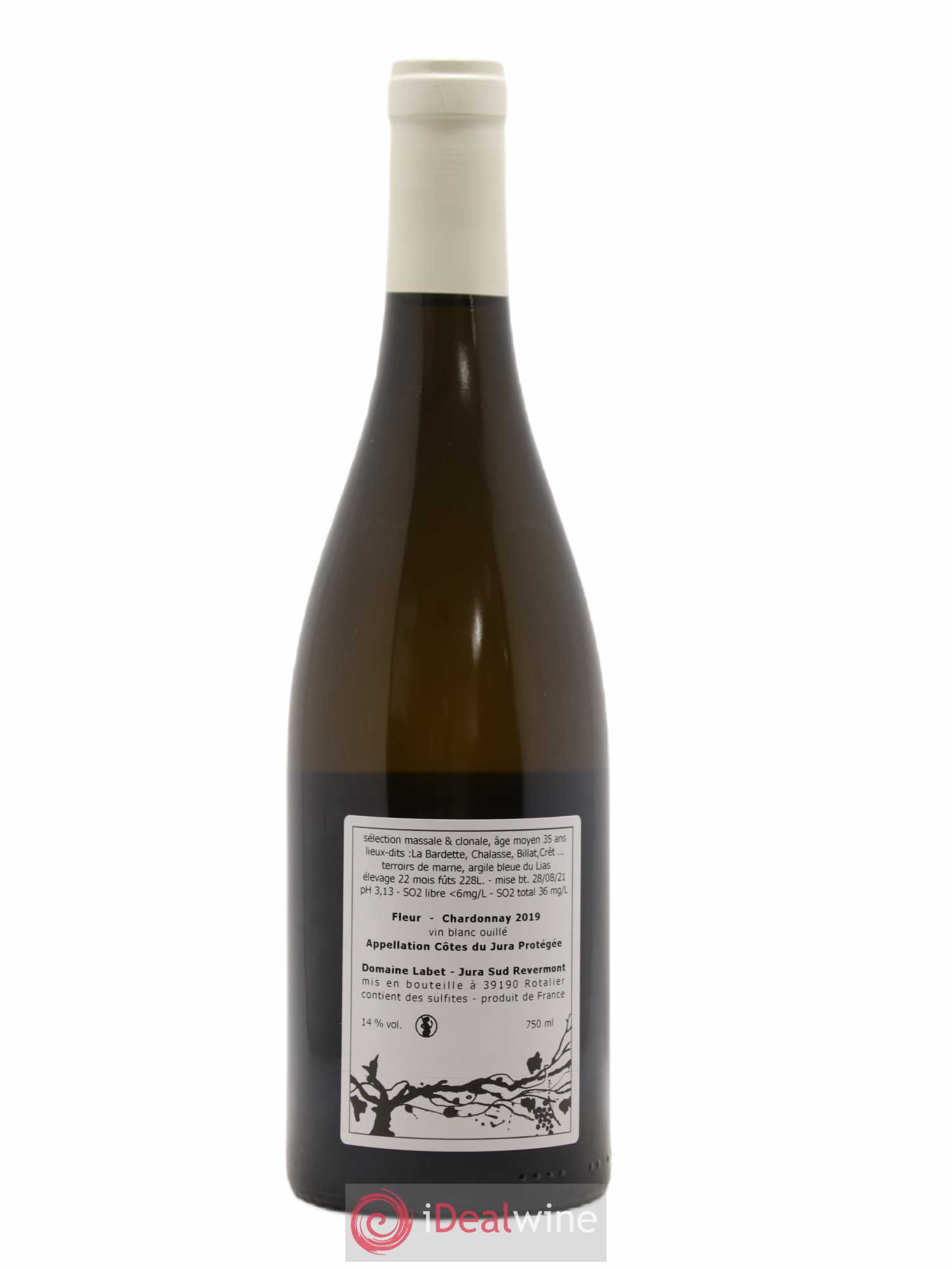 Côtes du Jura Chardonnay Fleur Romain - Julien  - Charline Labet 2019 - Lot de 1 bouteille - 1