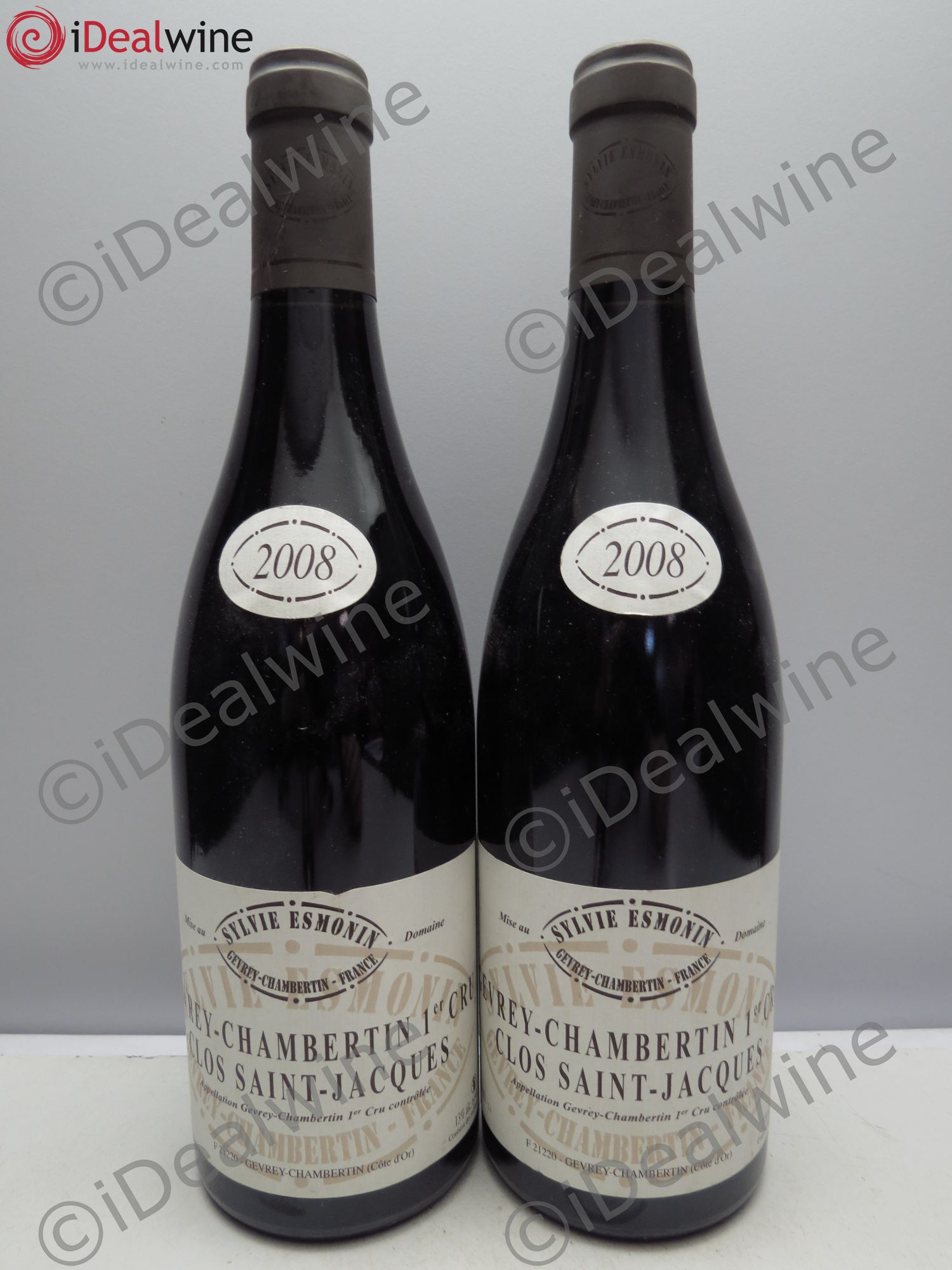 Gevrey-Chambertin 1er Cru Clos Saint Jacques Sylvie Esmonin 2008 - Lot de 2 bouteilles - 0