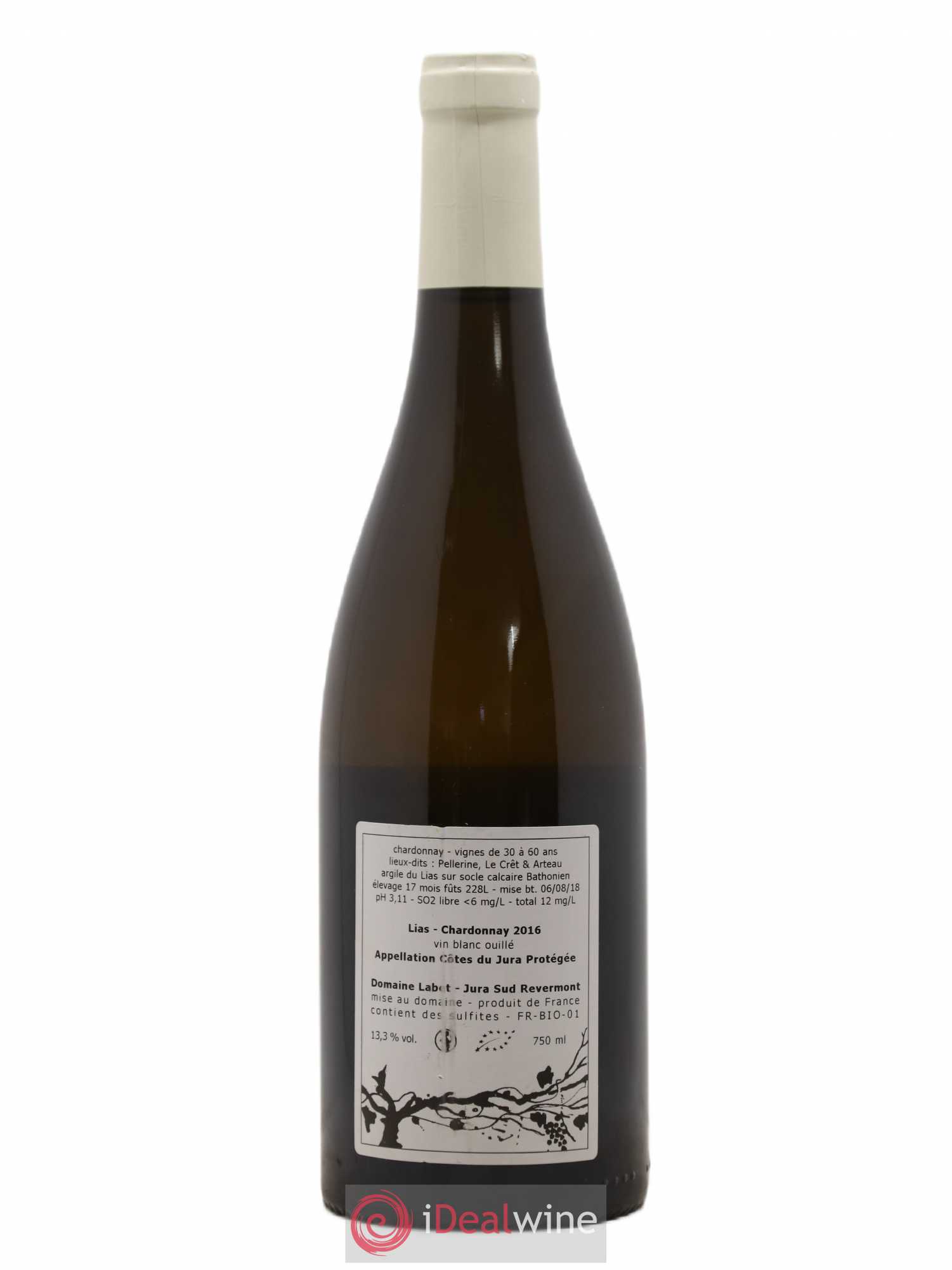 Côtes du Jura Chardonnay Lias Romain - Julien - Charline Labet 2016 - Lot de 1 bouteille - 1