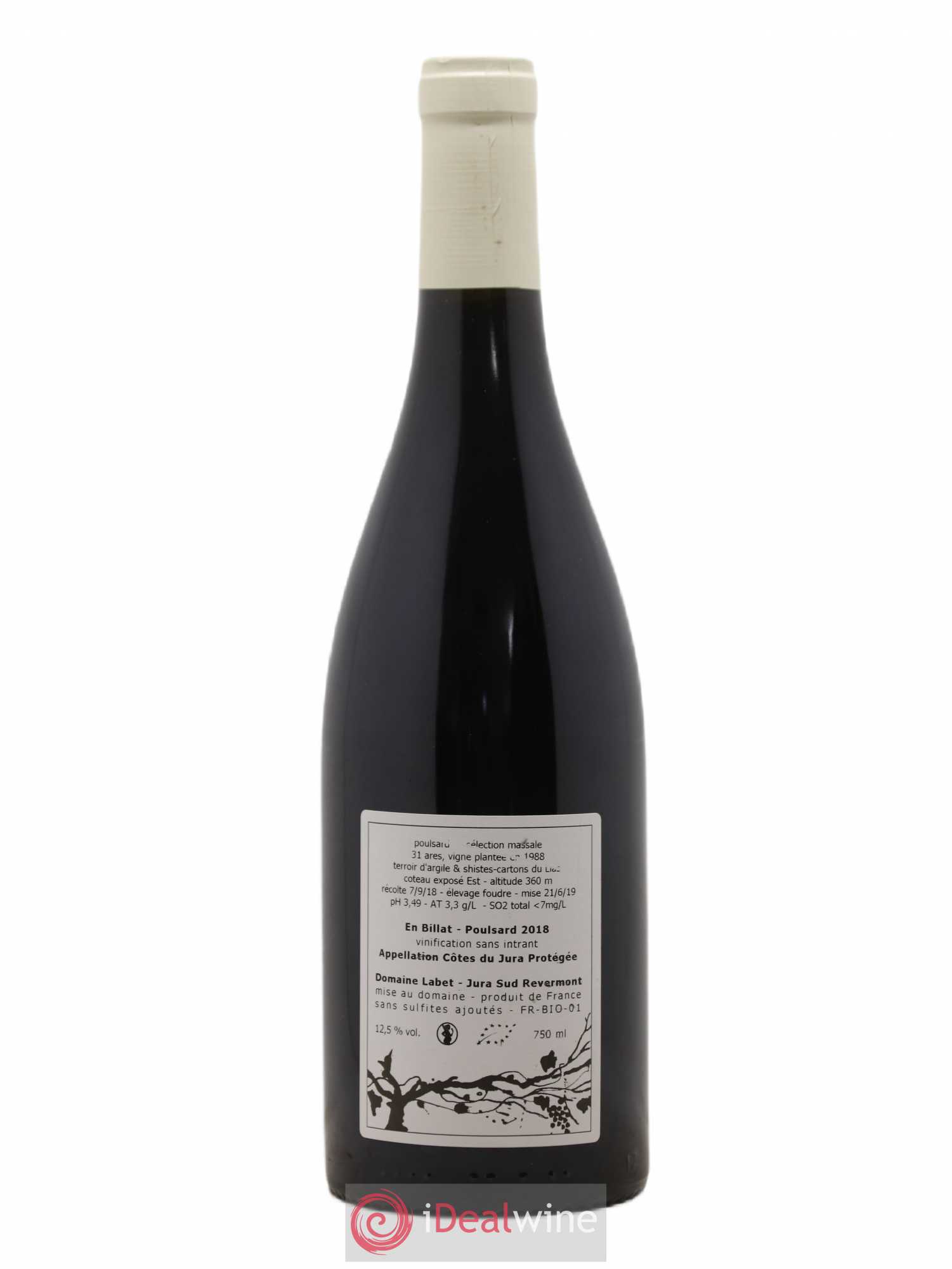 Côtes du Jura Poulsard En Billat Romain - Julien  - Charline Labet 2018 - Lot de 1 bouteille - 1