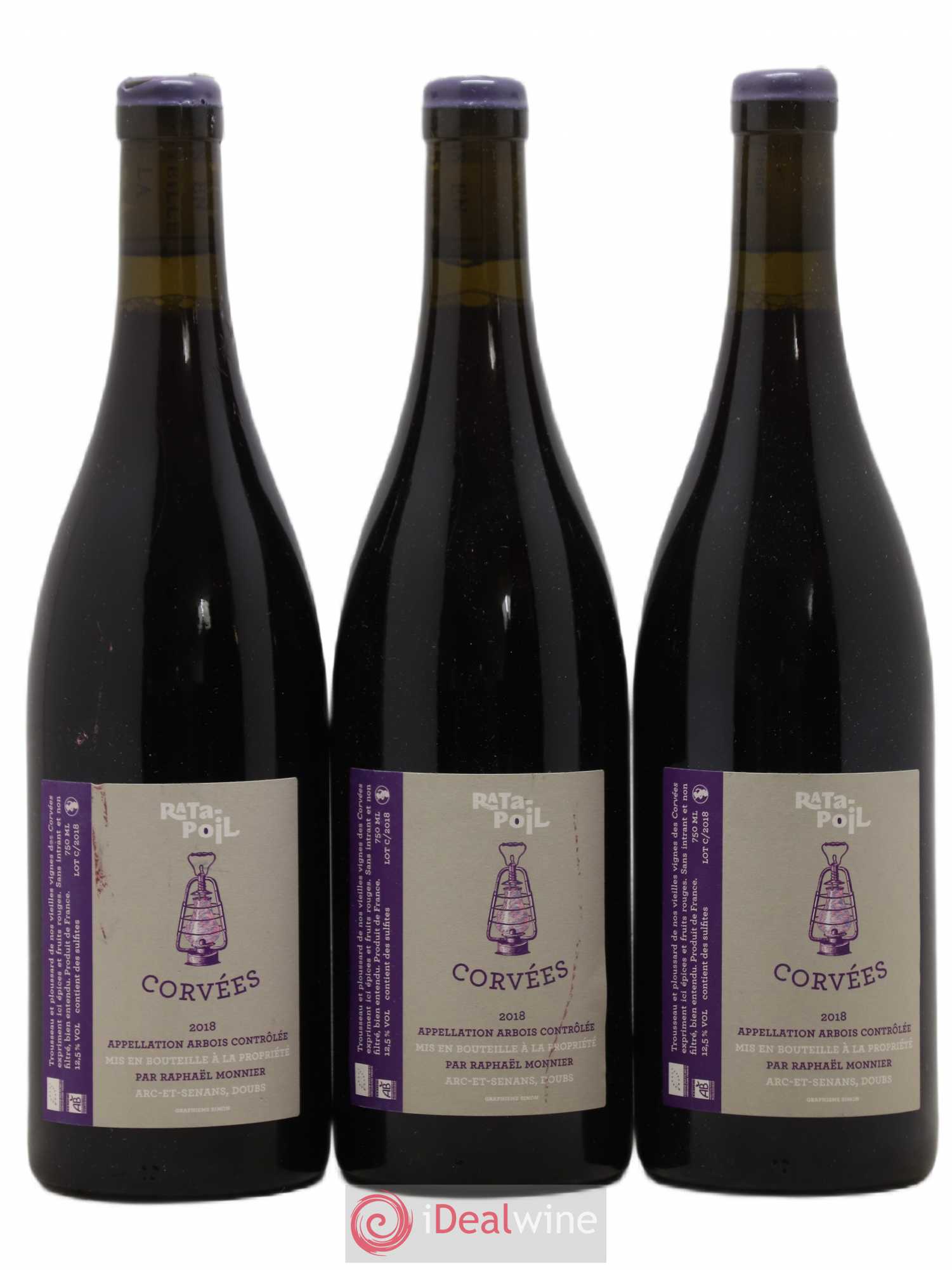 Vin de France Corvées Trousseau Ratapoil 2018 - Lot de 3 bouteilles - 0