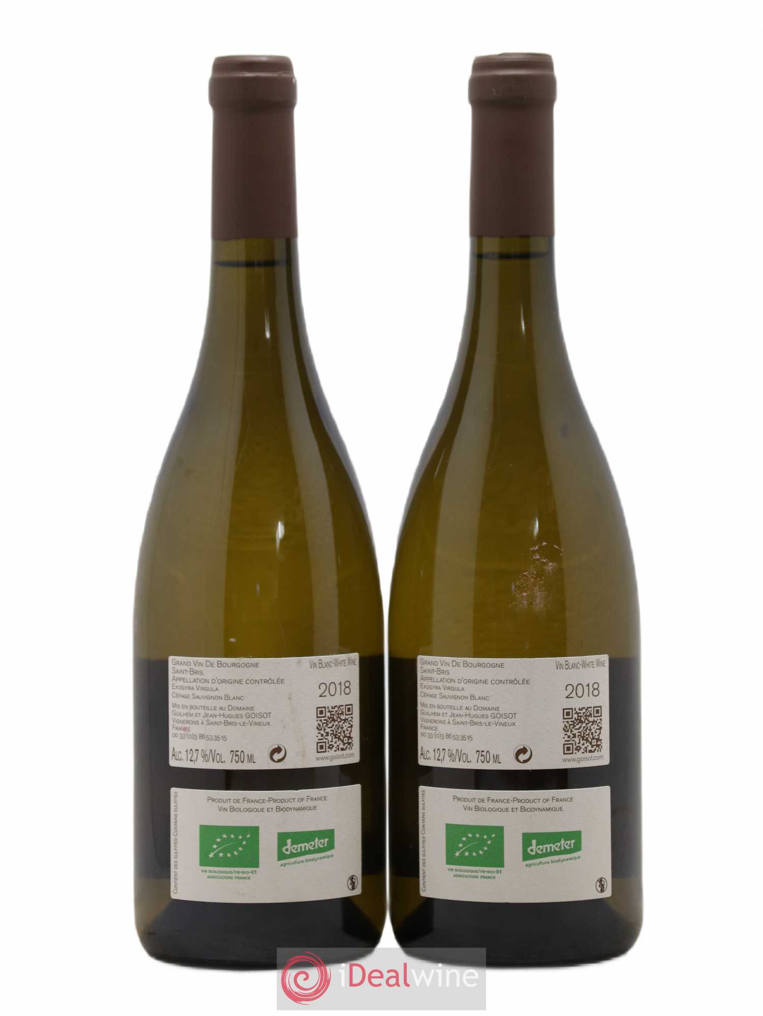 Saint-Bris Exogyra Virgula Goisot 2018 - Lot de 2 bouteilles - 1