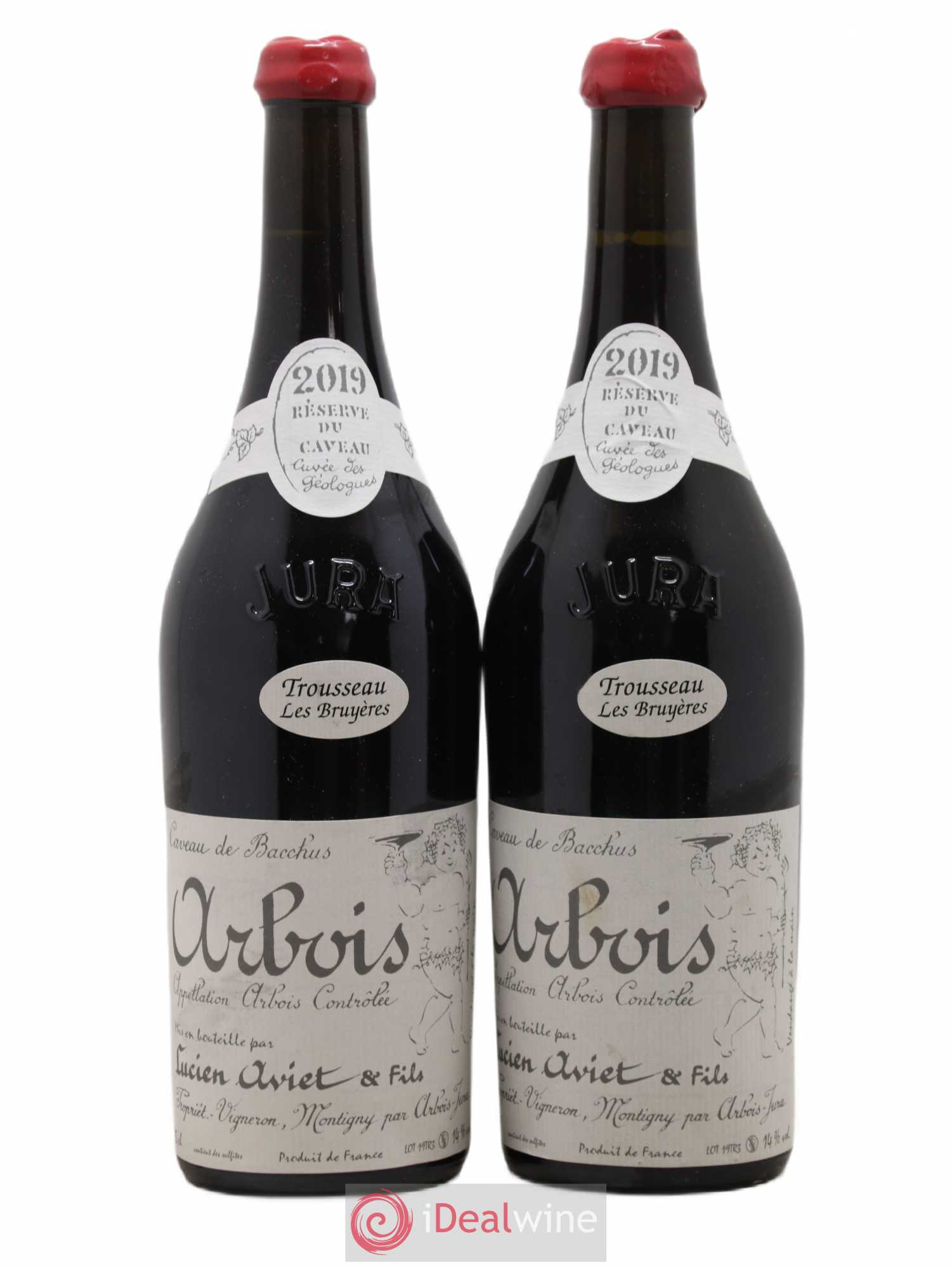 Arbois Trousseau Les Bruyères Lucien Aviet 2019 - Posten von 2 Flaschen - 0