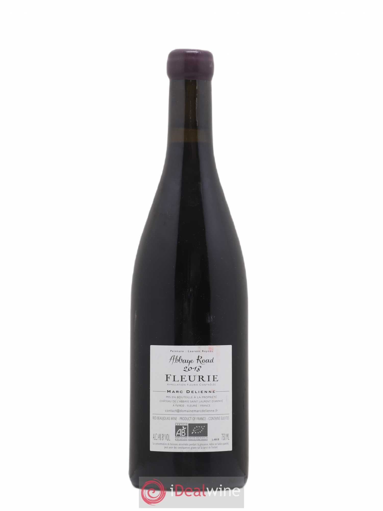 Fleurie Abbaye Road Marc Delienne 2018 - Lot de 1 bouteille - 1