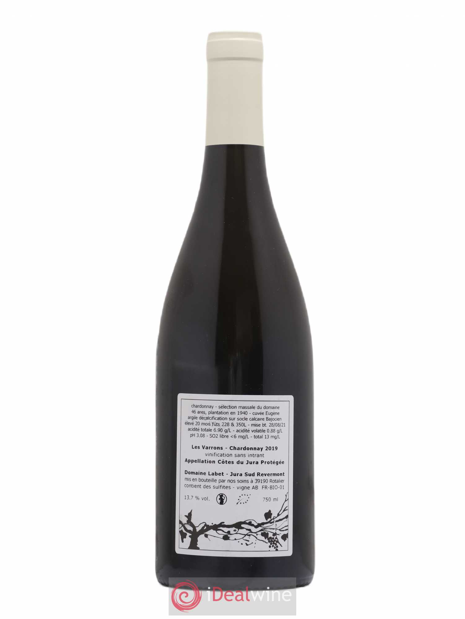 Côtes du Jura Chardonnay Les Varrons Romain - Julien  - Charline Labet 2019 - Lot de 1 bouteille - 1
