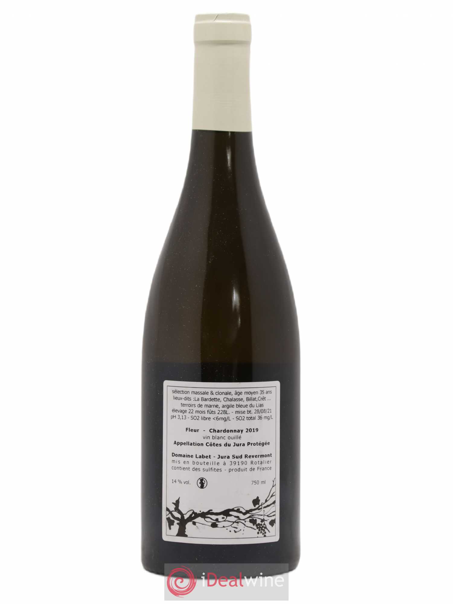 Côtes du Jura Chardonnay Fleur Romain - Julien - Charline Labet 2019 - Lot de 1 bouteille - 1