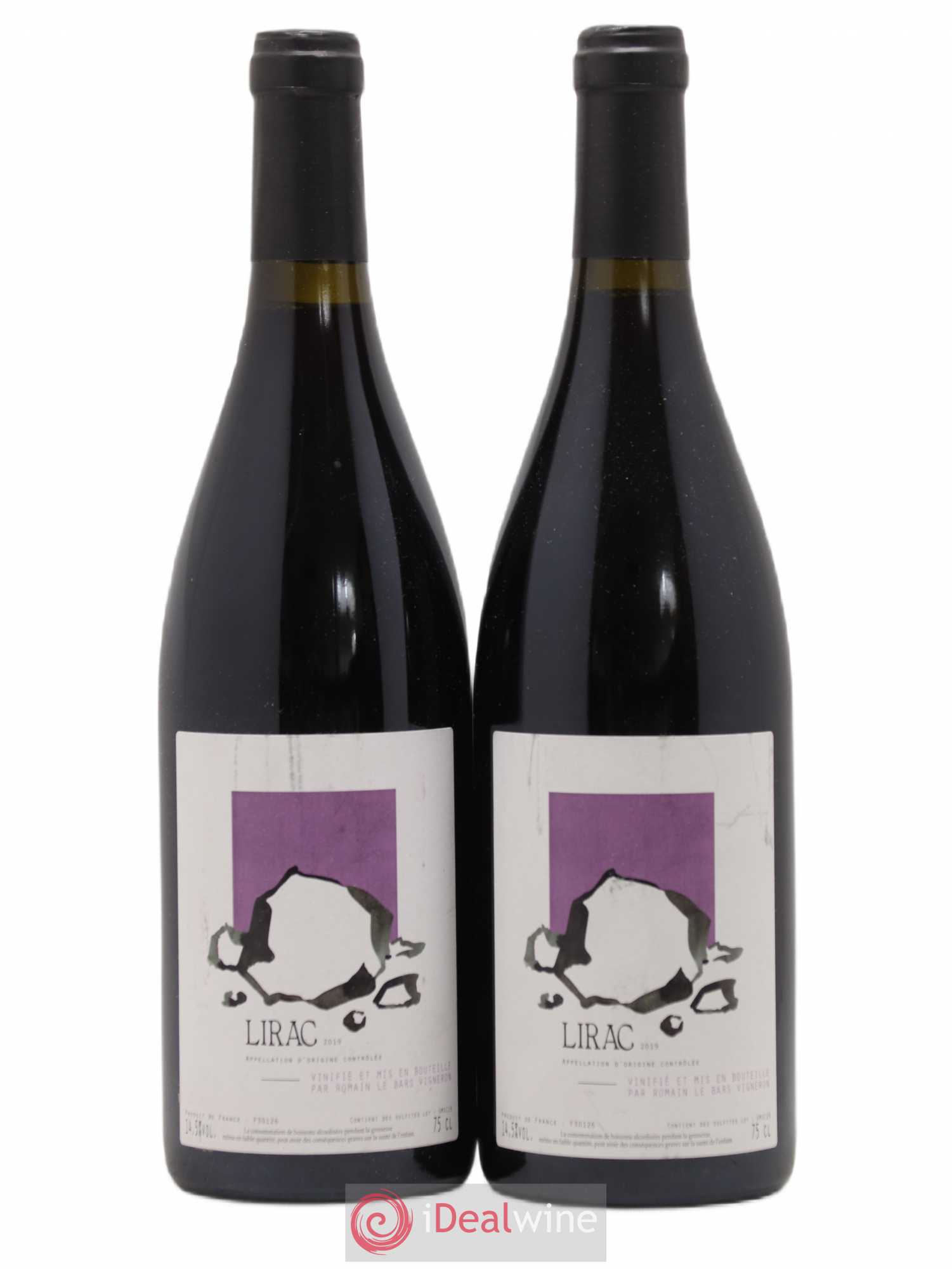 Lirac Romain Le Bars 2019 - Lot de 2 bouteilles - 0